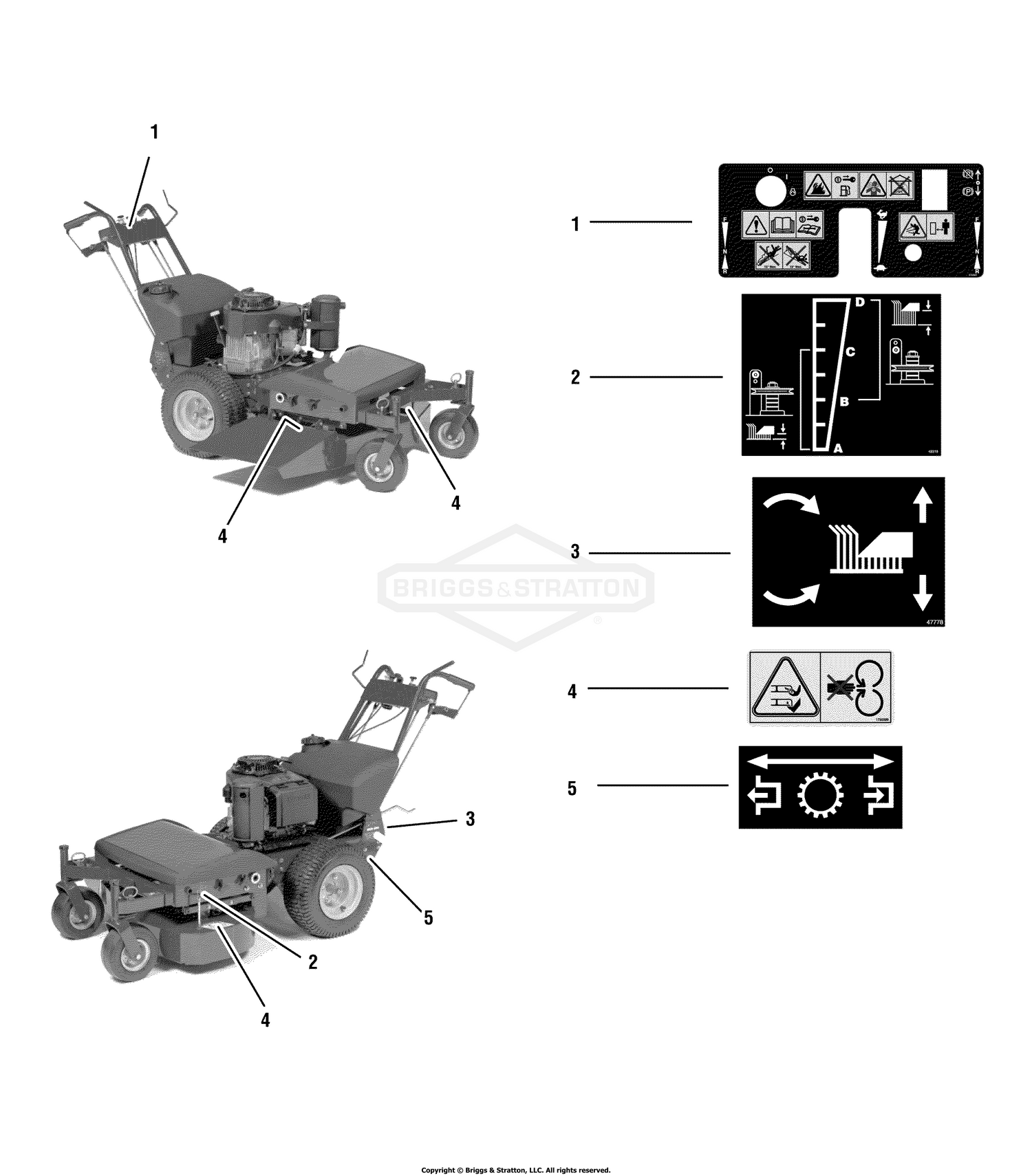 Decals - Safety & Instruction (S/N: 2000856282 & Above)