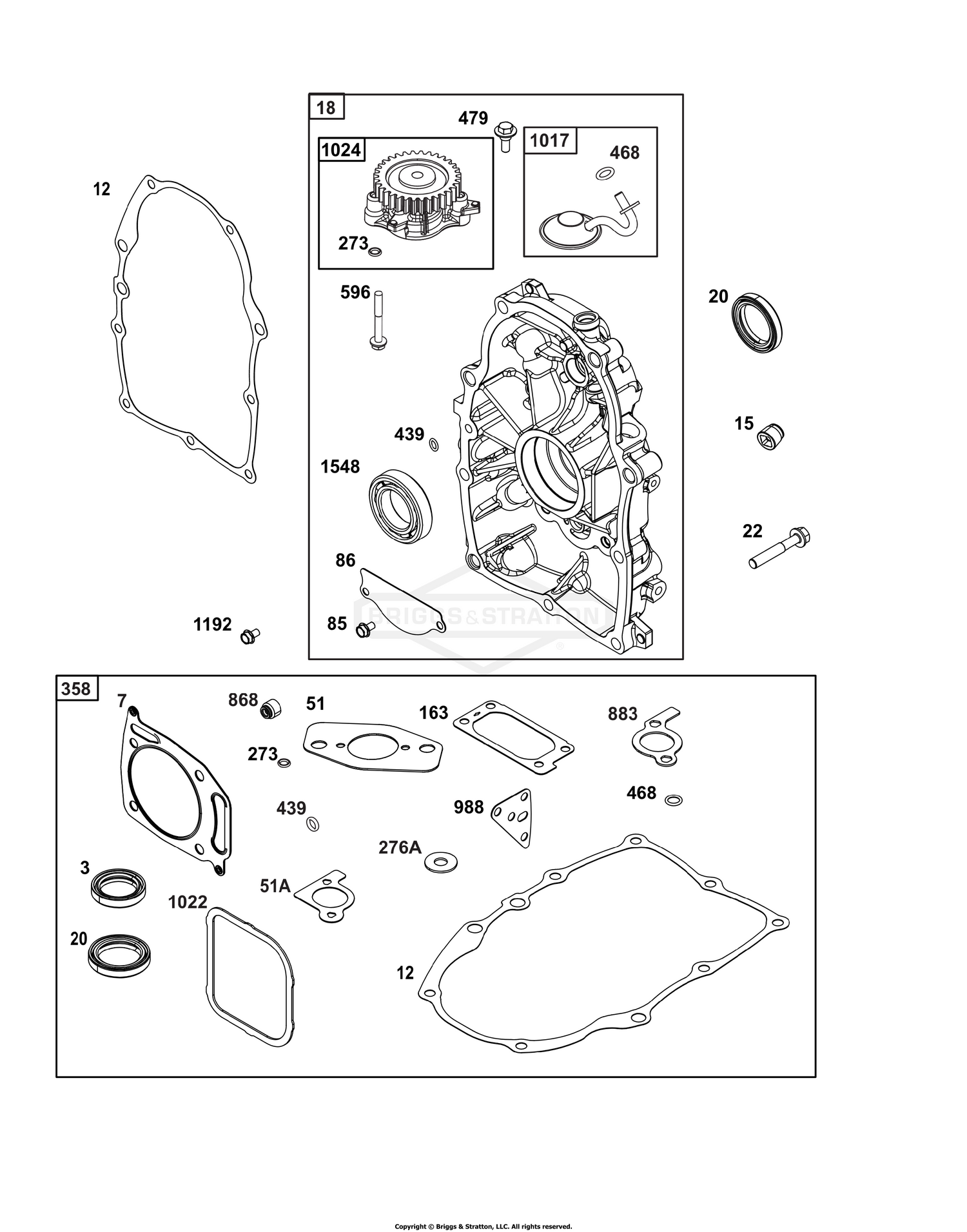 Crankcase Cover/Sump Group