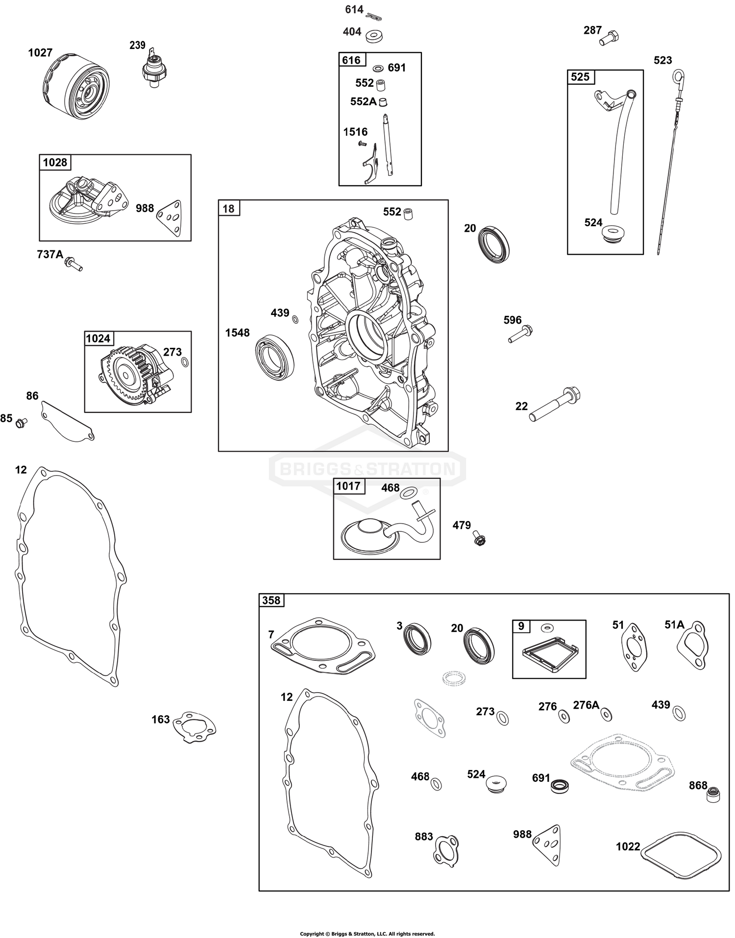 Crankcase Cover/Sump and Lubrication Group