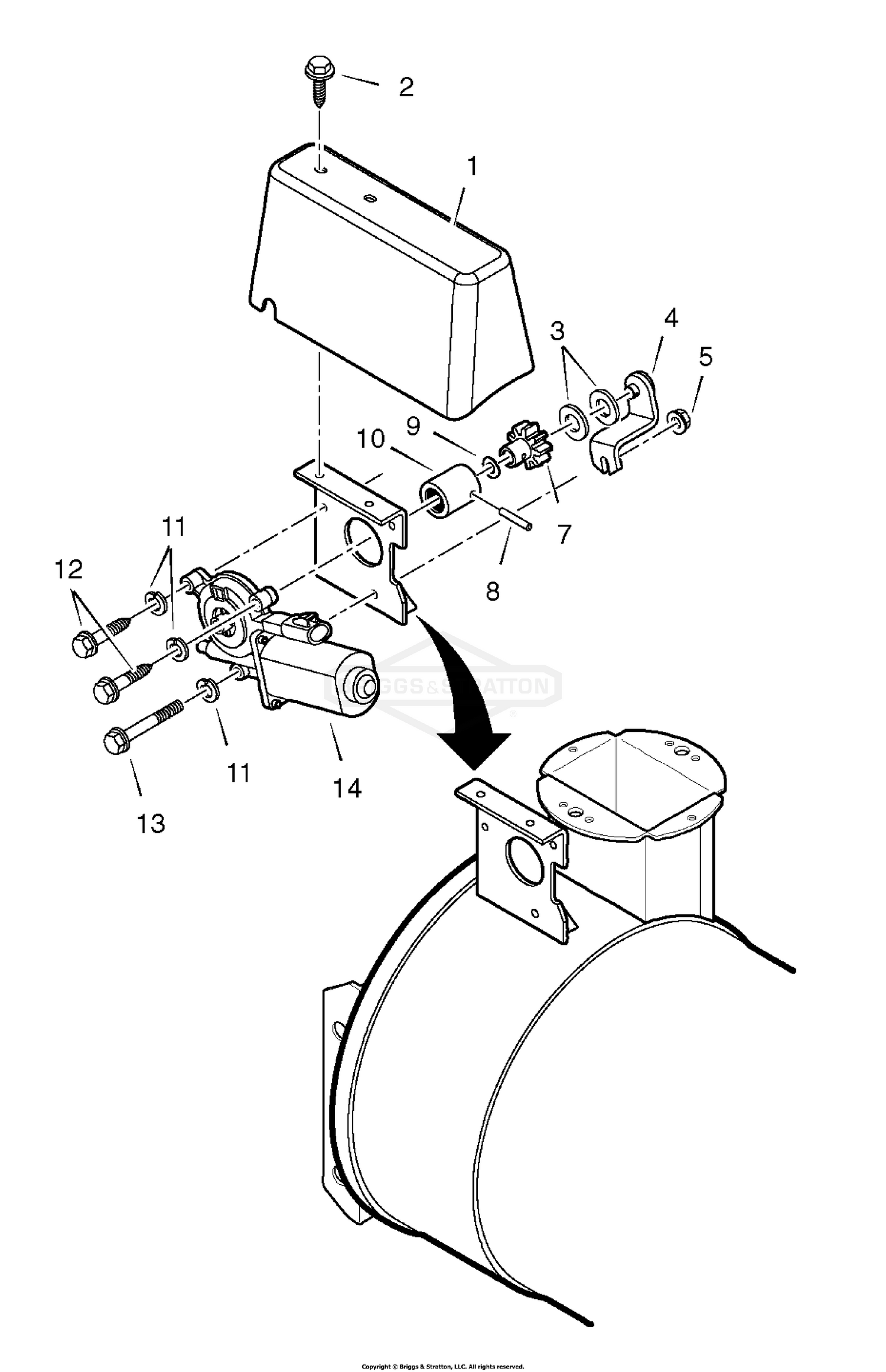 Chute Rotation Motor