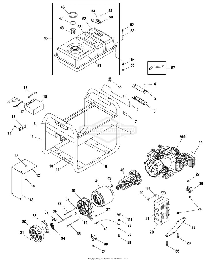 03047000 Briggs and Stratton Generator 7,000 Watt PartsWarehouse