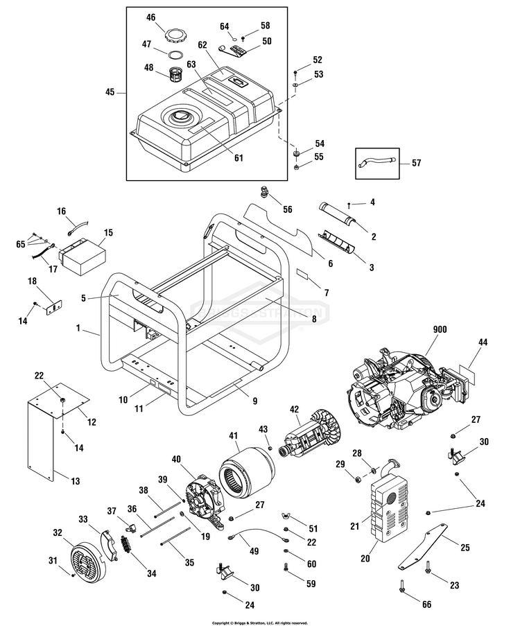 030470-00 Briggs and Stratton Generator 7,000 Watt - PartsWarehouse