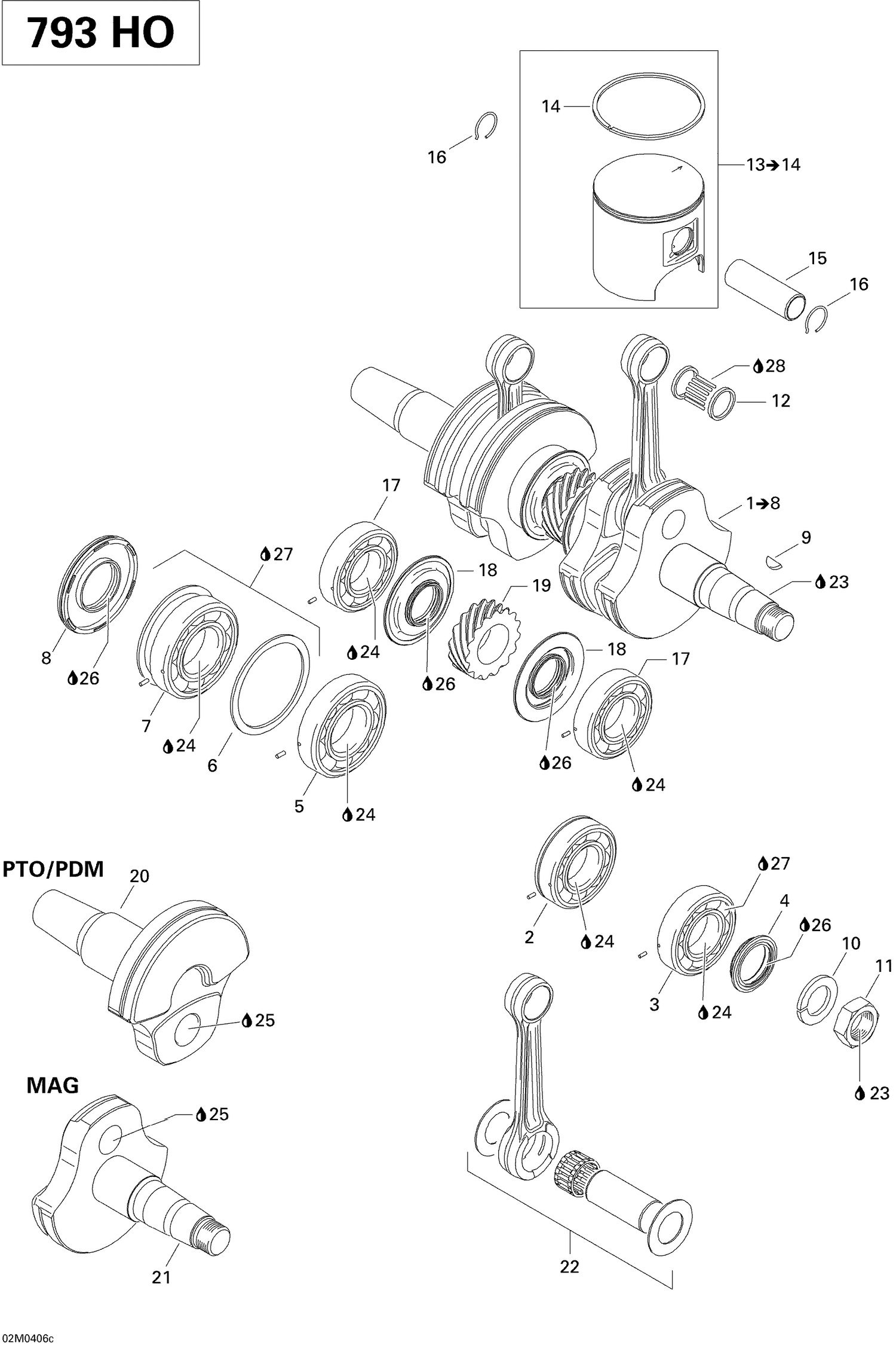 01- Crankshaft And Pistons (793 HO)
