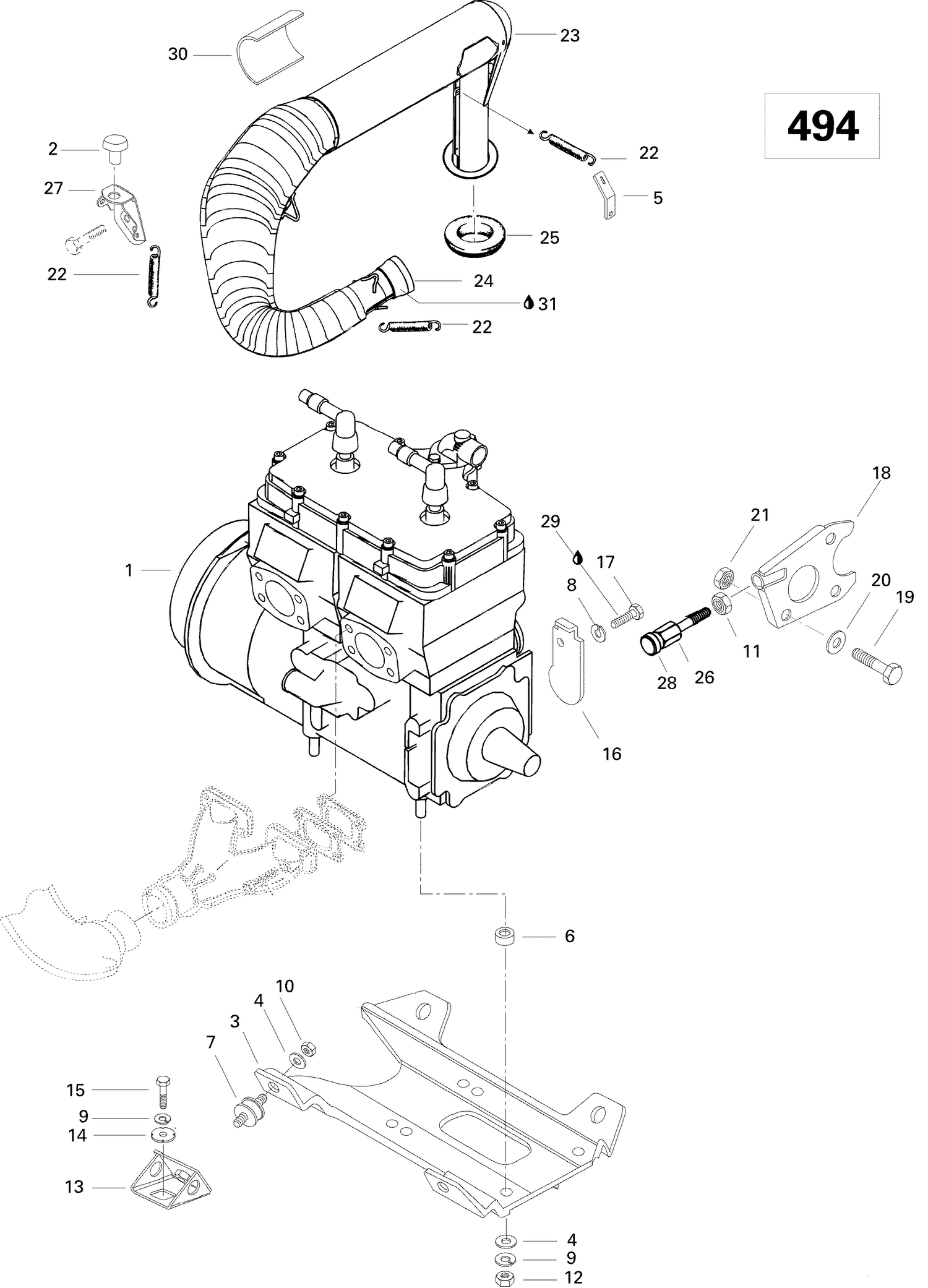 01- Engine And Engine Support 500