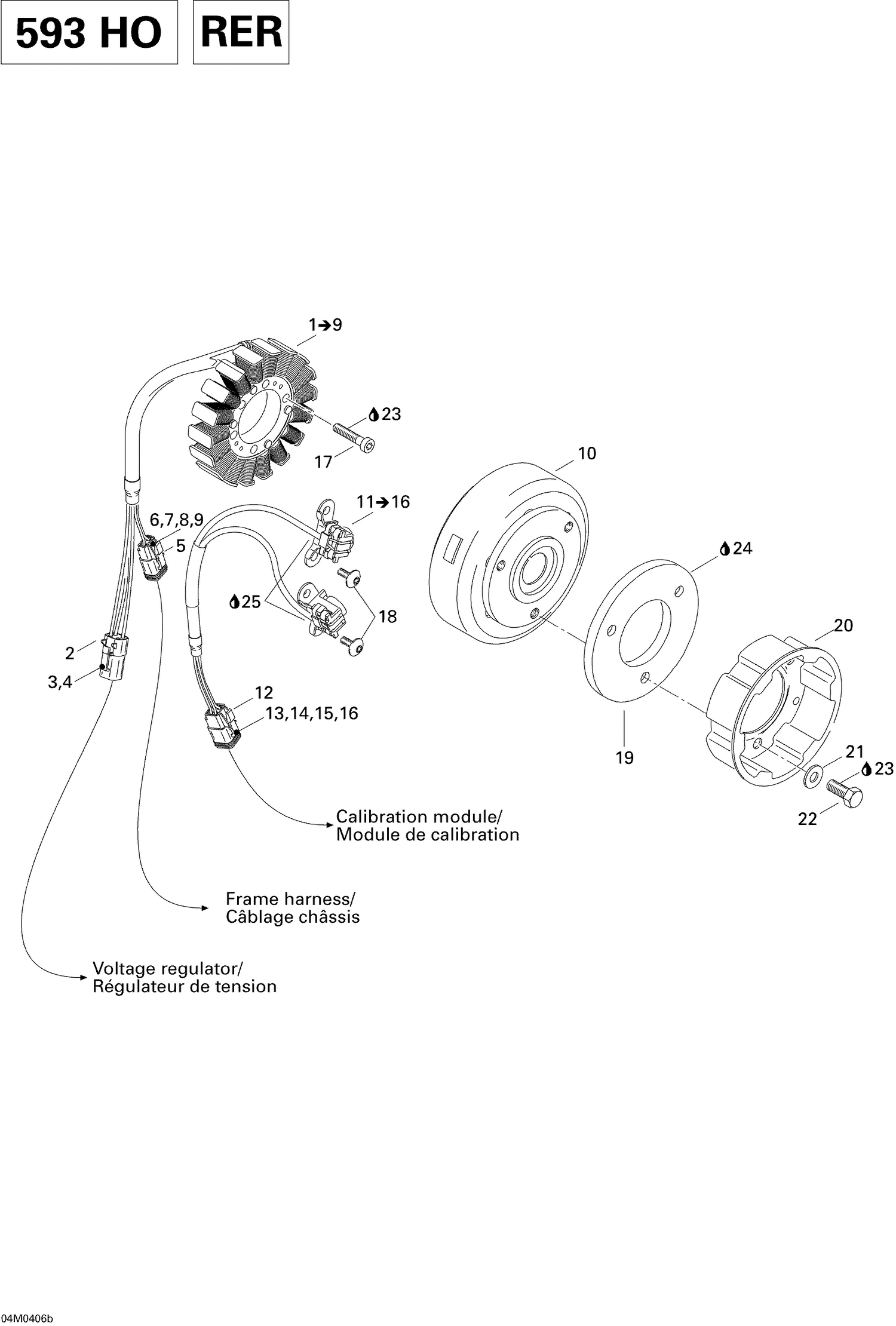 03- Magneto (12V, 360W) (593 HO)