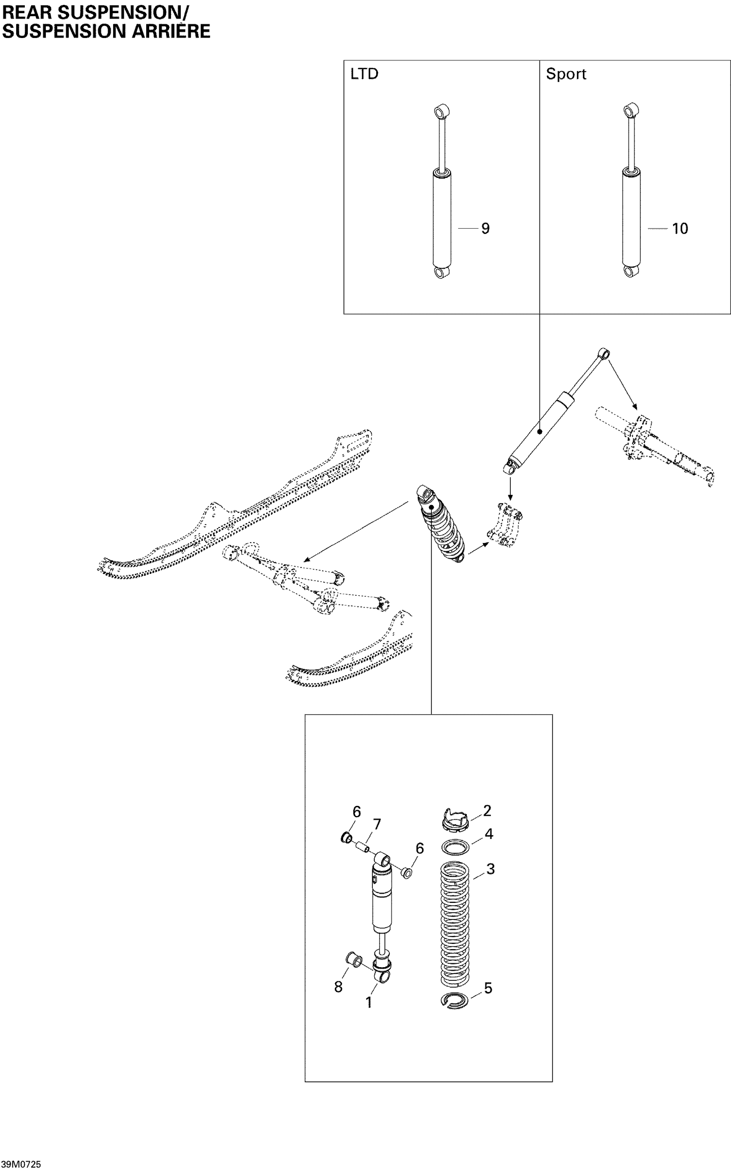08- Rear Suspension Shocks Sport