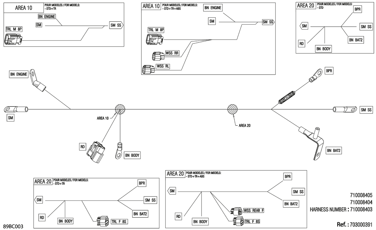 08- Electric - Voltage Regulator Wiring Harness - 710008405