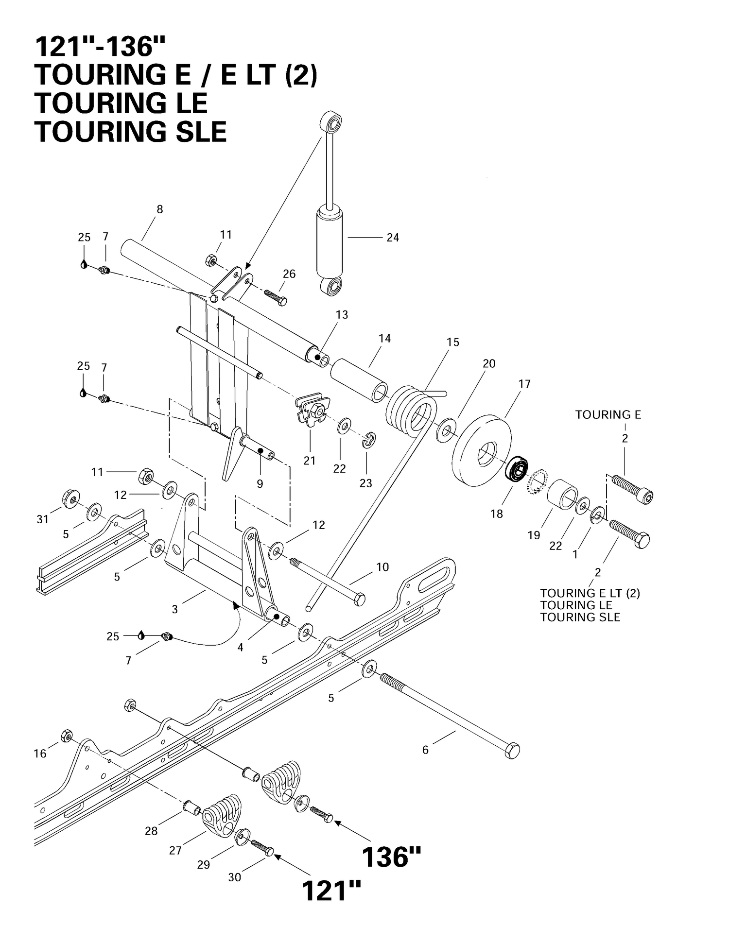 08- Rear Arm, Rear Suspension 121”-136”