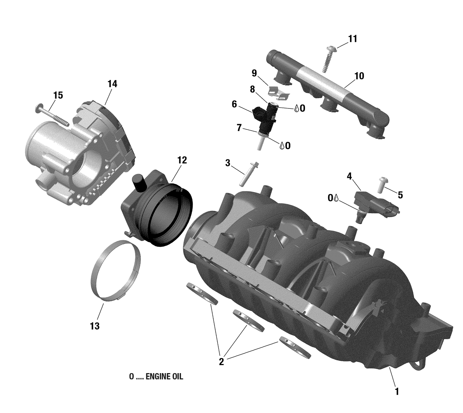 02- Air Intake Manifold And Throttle Body 900 HO