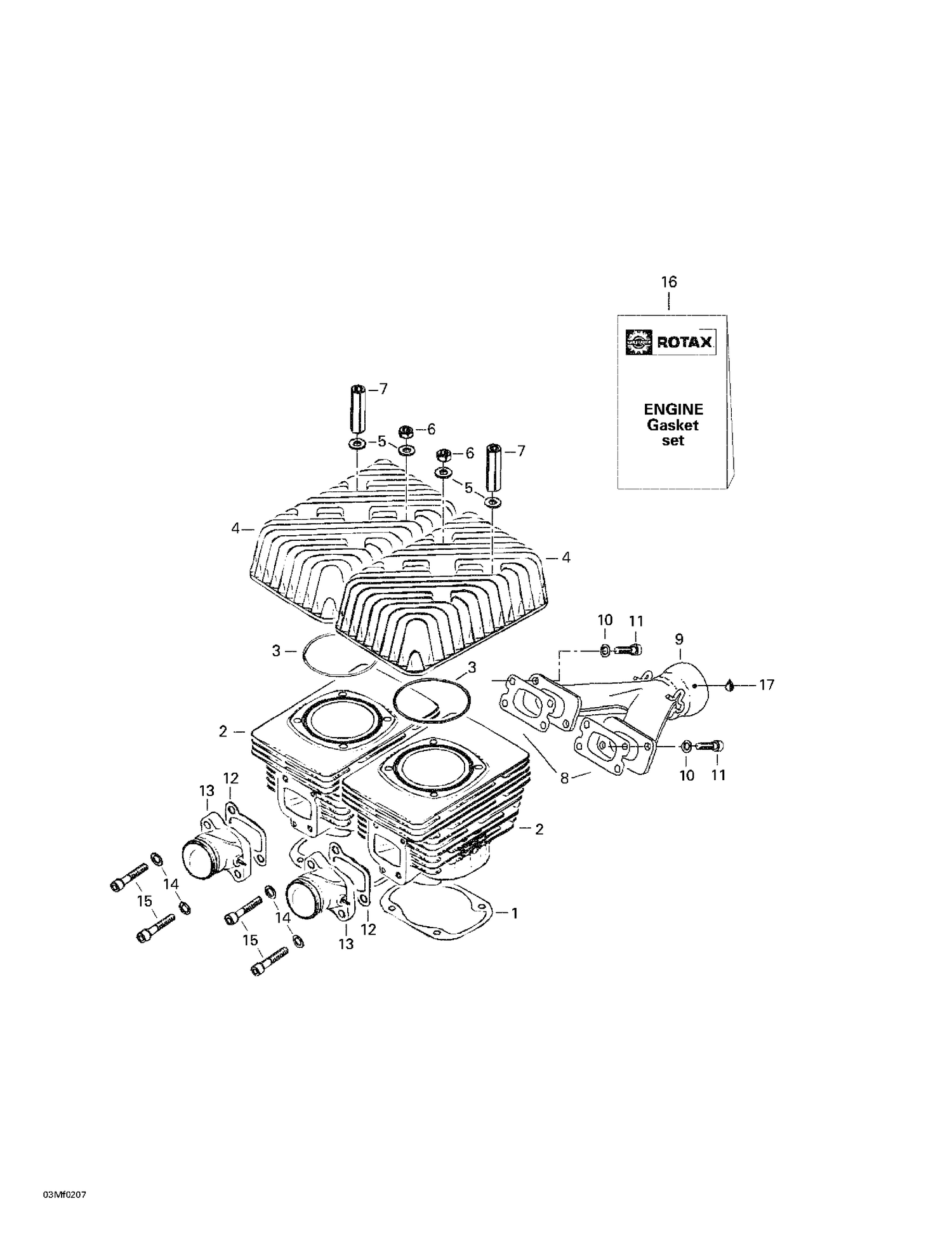 01- Cylinder, Exhaust Manifold