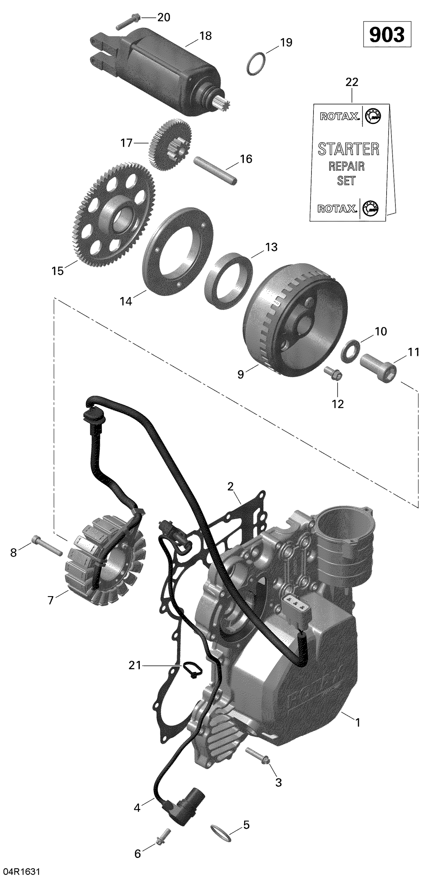 03- Magneto and Electric Starter - 900-900 HO ACE