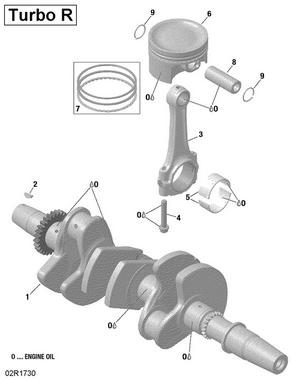 01- Crankshaft And Pistons Schematic