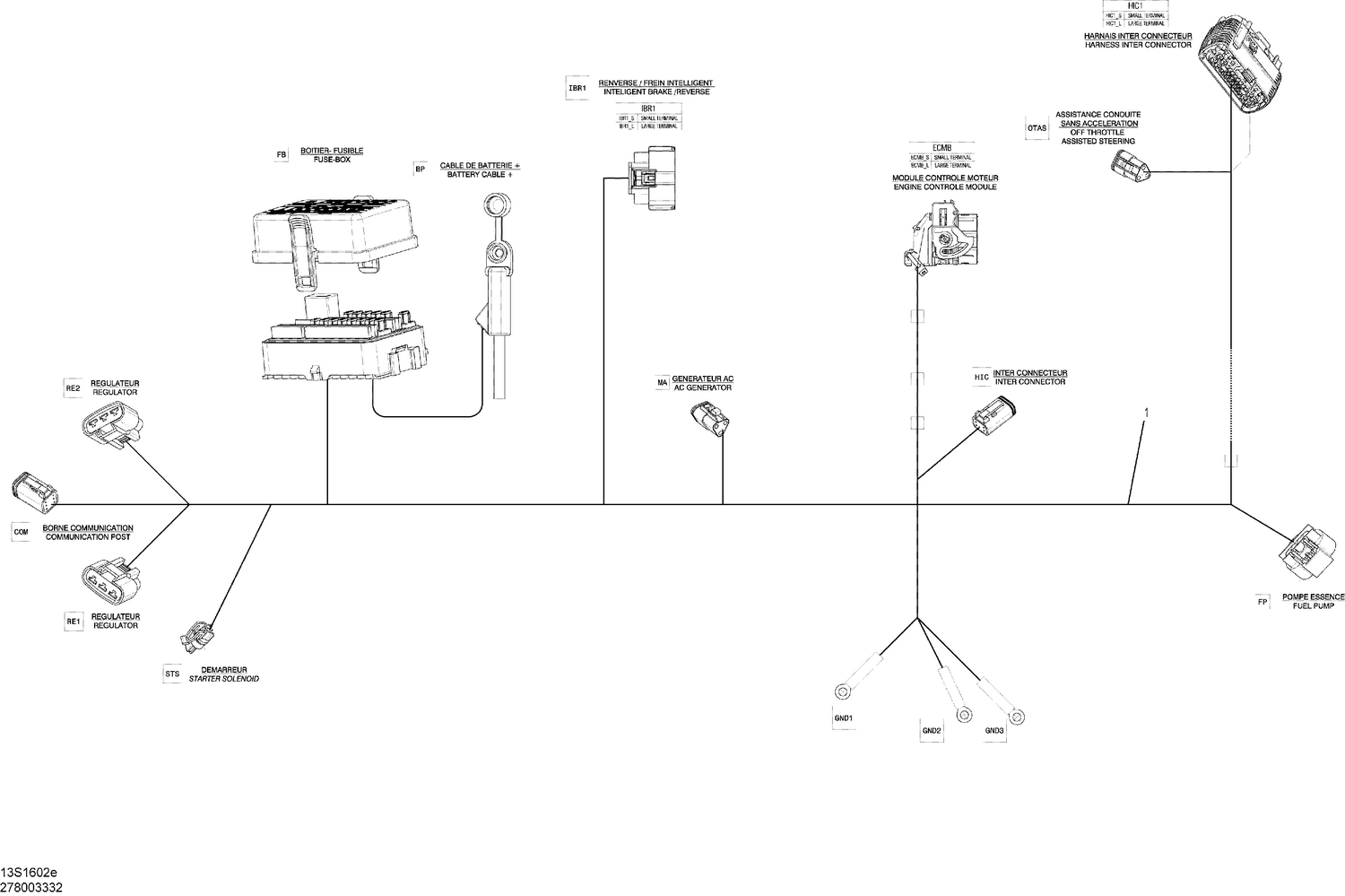 10- Electrical Harness - Main Harness - 278003332 (Refer to Electrical System for Model)