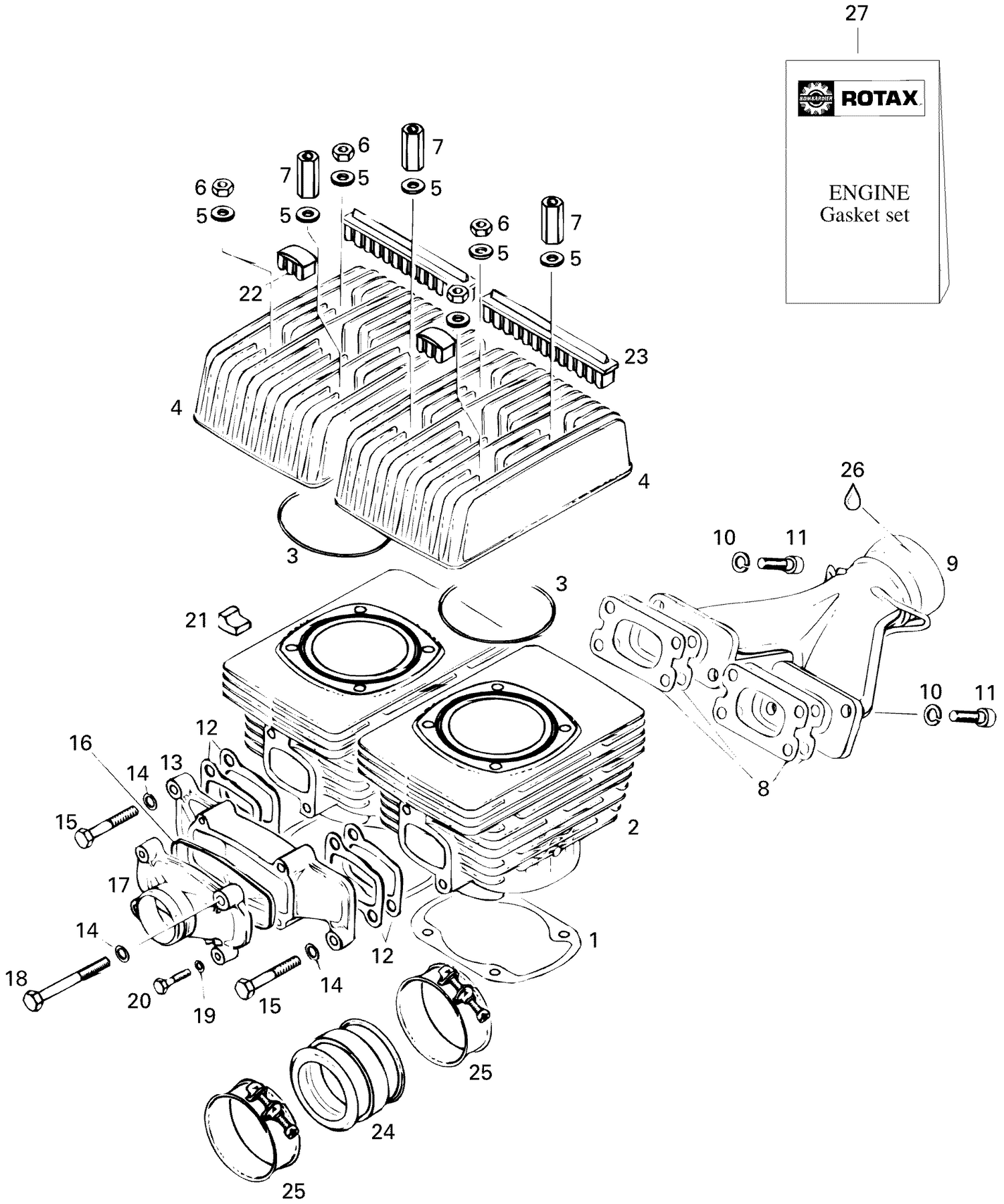 01- Cylinder And Exhaust Manifold