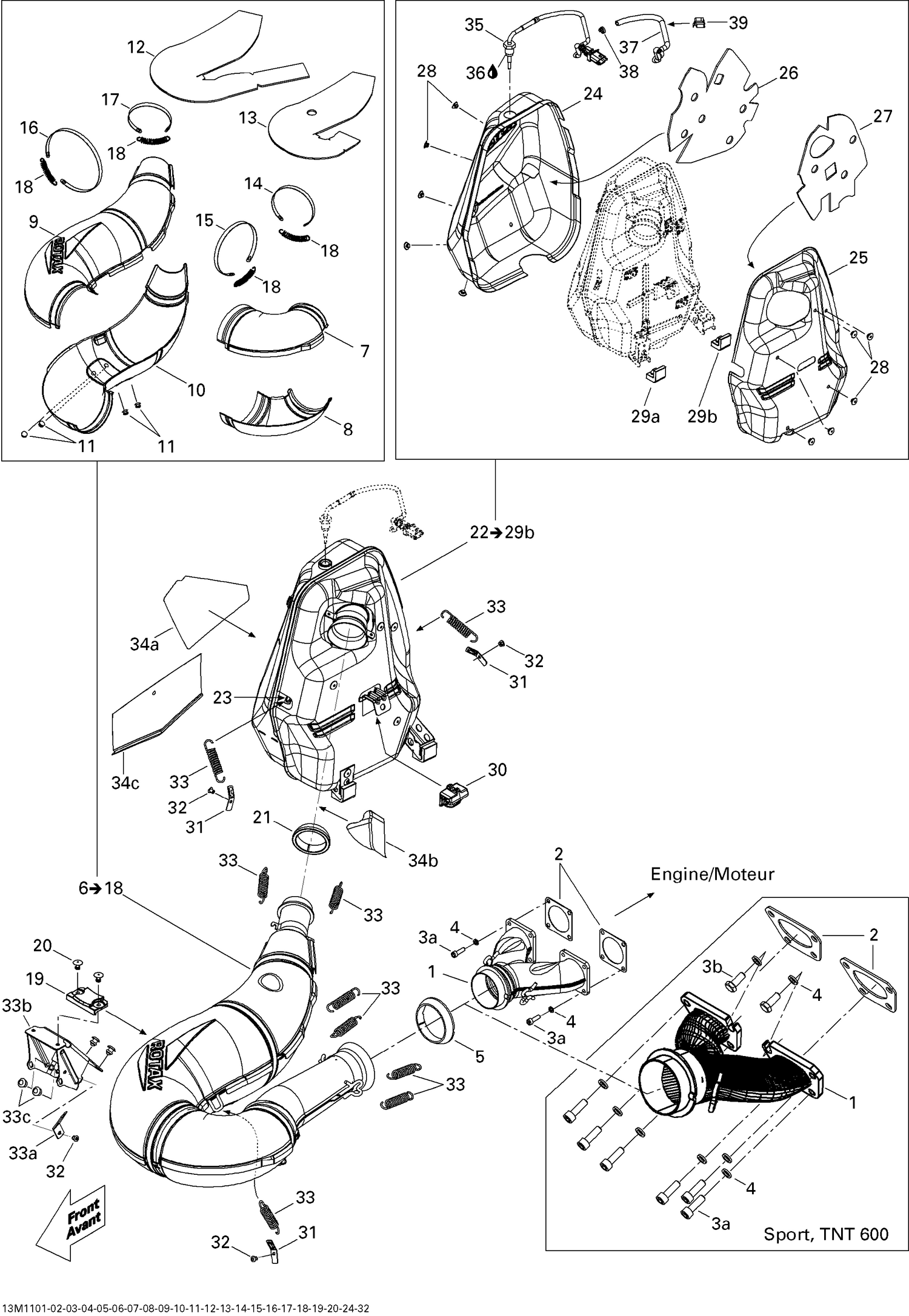 01- Exhaust System 600HO ETEC