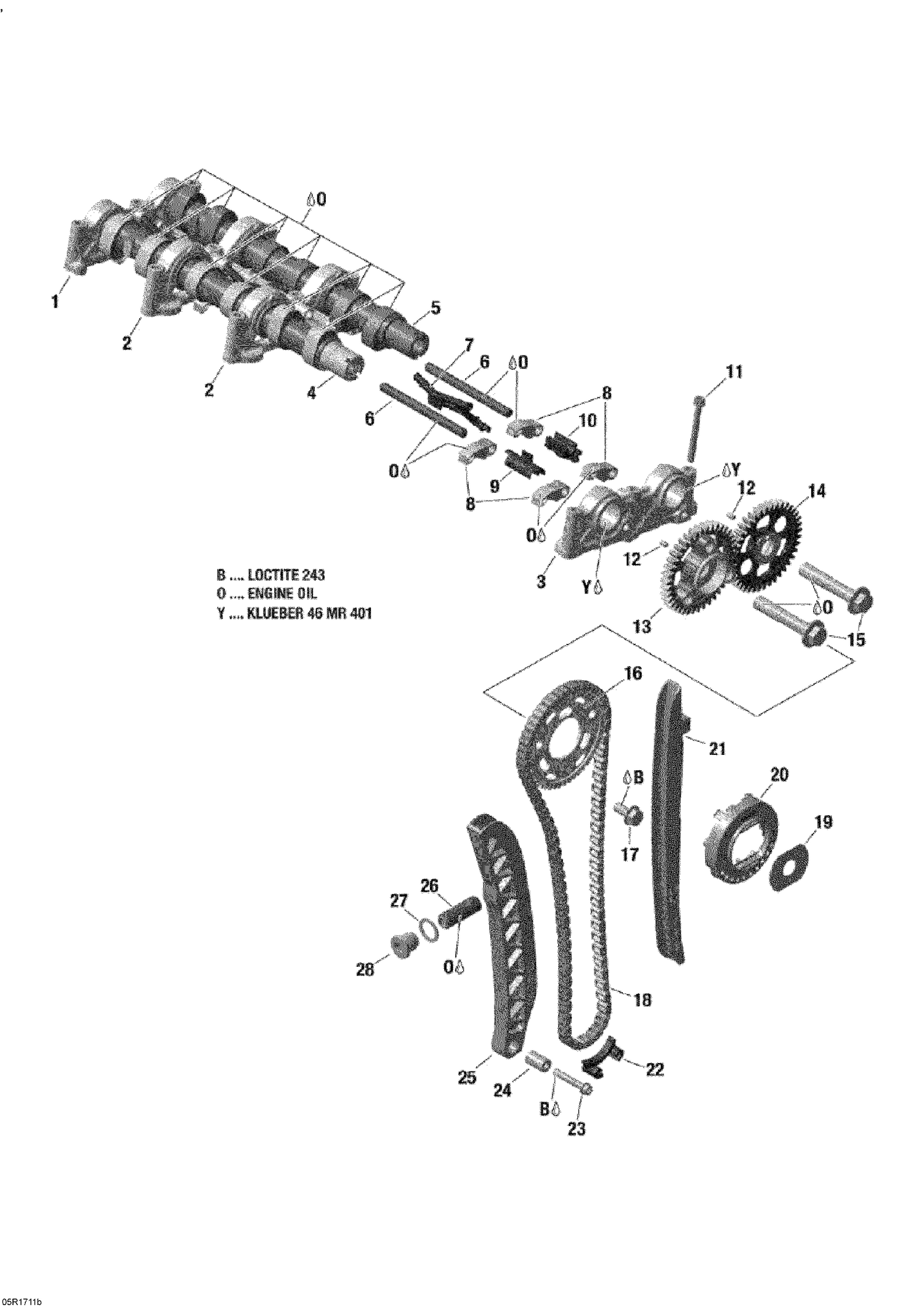 01- Camshafts And Timing Chain - 1200 4-TEC