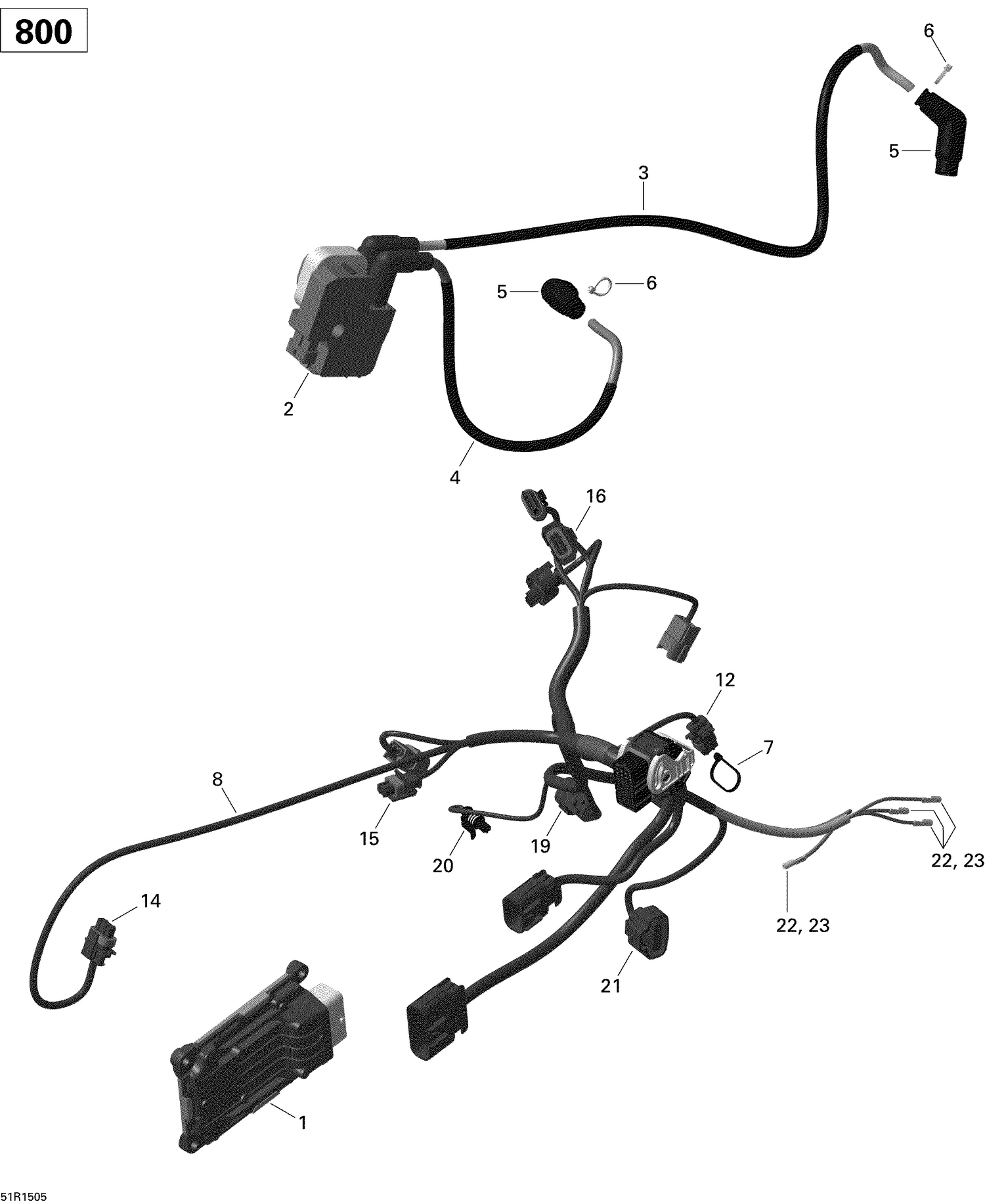 10- Engine Harness And Electronic Module Renegade_51R1505