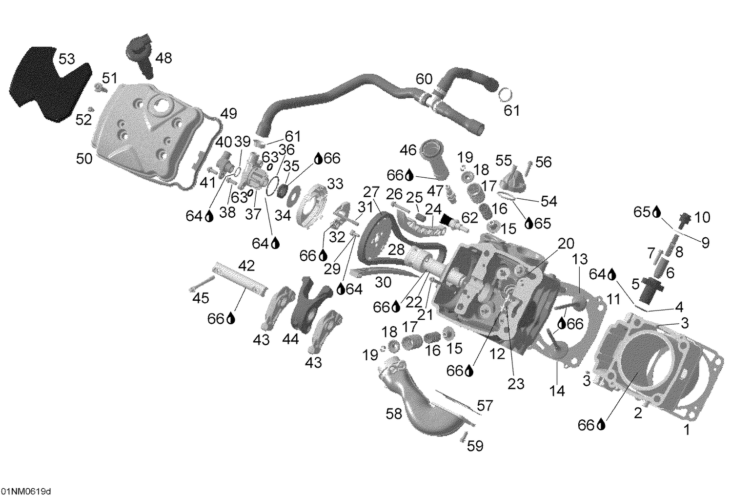 01- Cylinder and Cylinder Head, Front Side