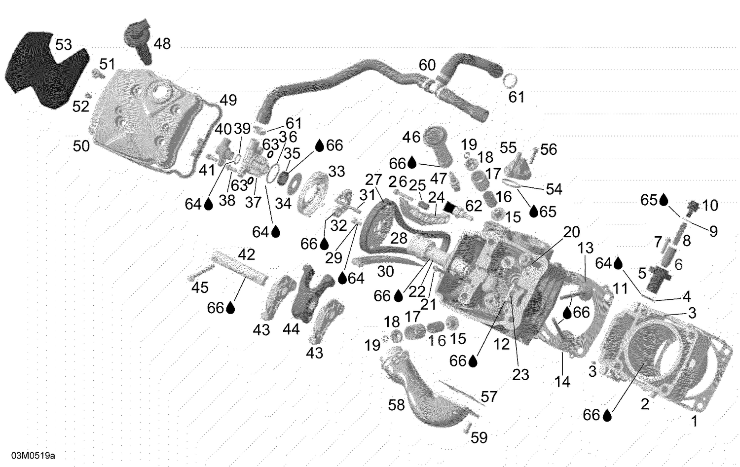 01- Cylinder and Cylinder Head, Front Side