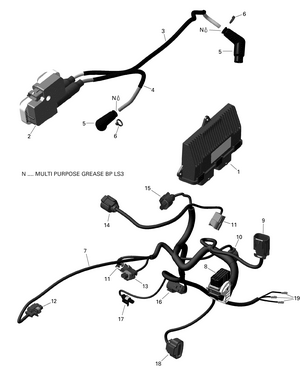 01- Rotax - Engine Harness And Electronic Module - 122 - Dps Schematic