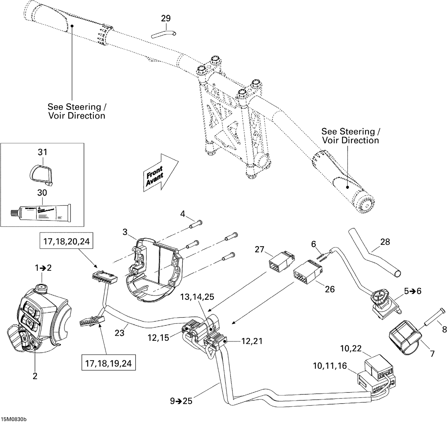 10- Steering Wiring Harness 600HO SDI