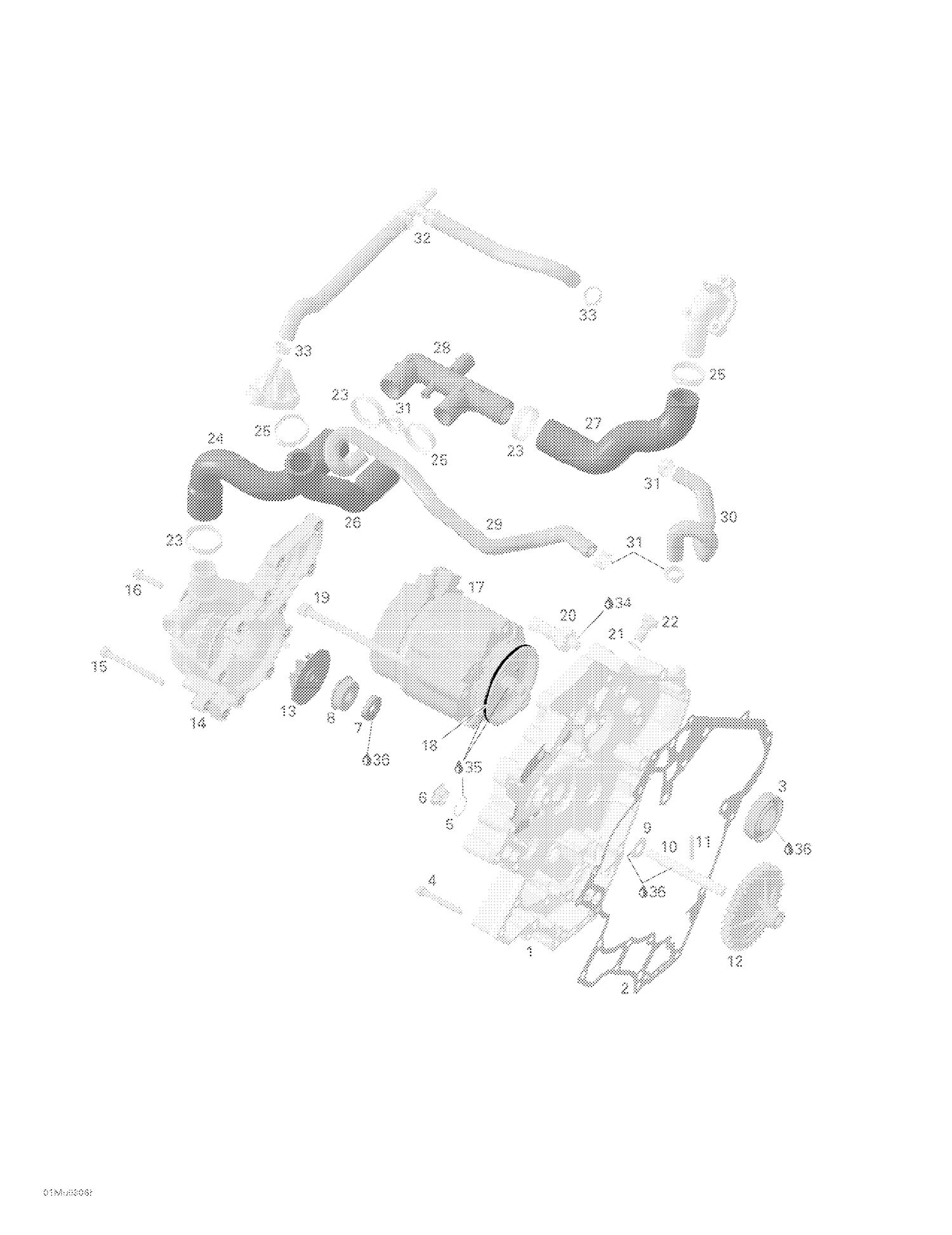 01- Water Pump, Alternator, Ignition Cover
