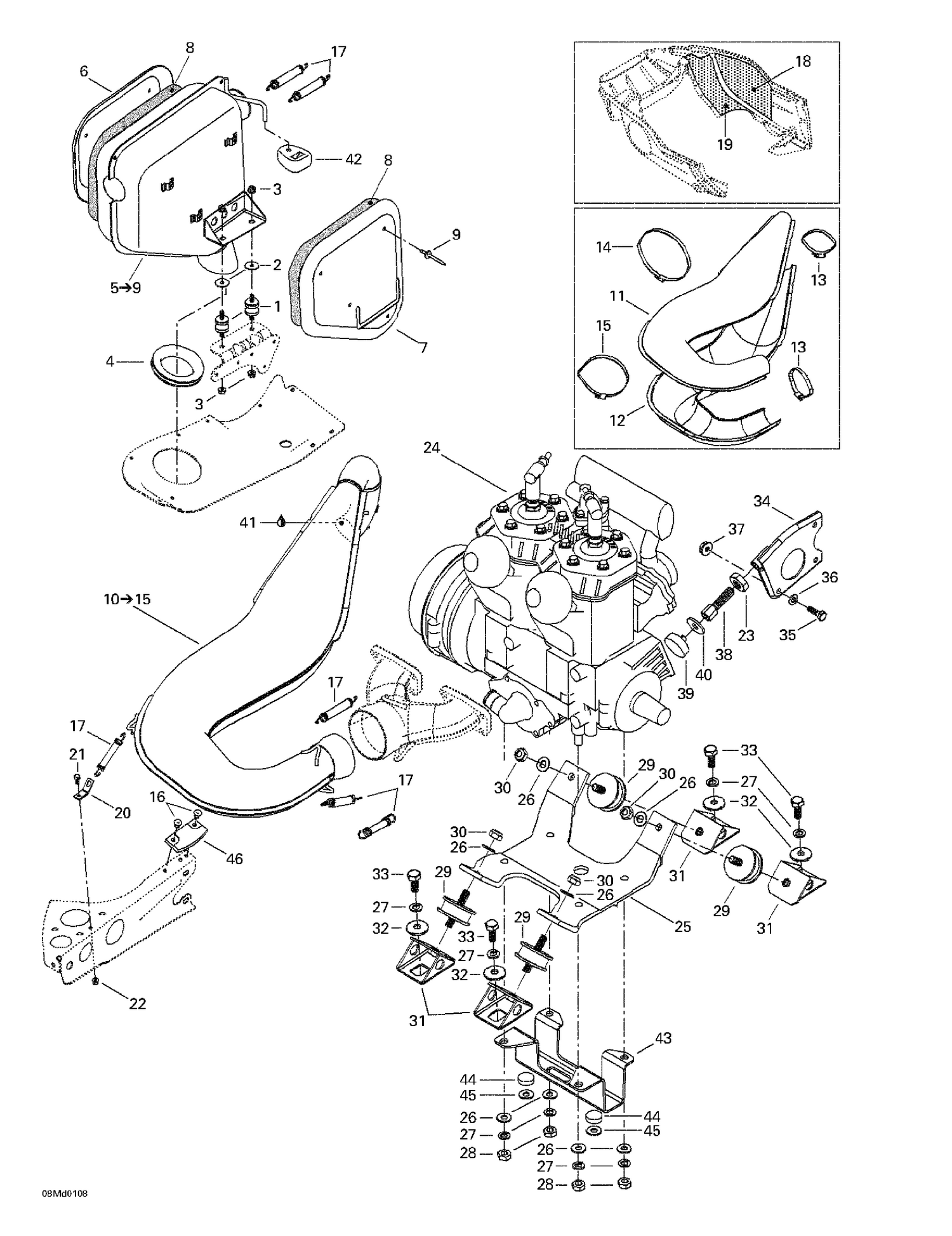 01- Engine Support And Muffler