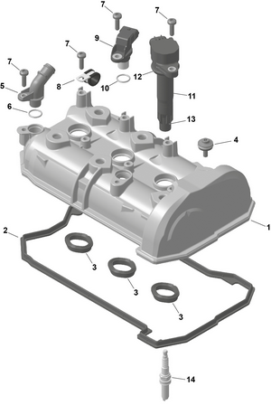 01- Rotax - Valve Cover Schematic