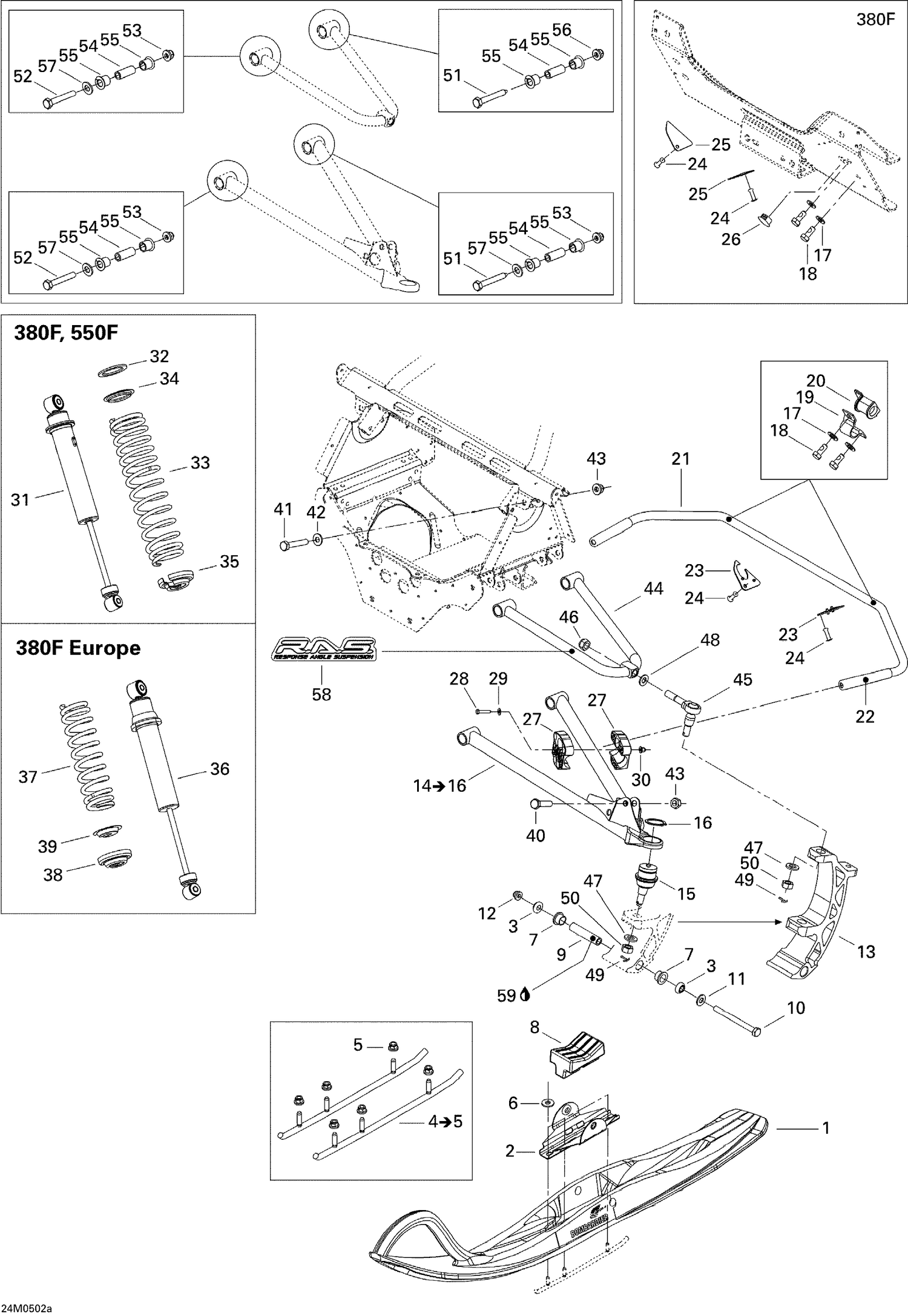 07- Front Suspension And Ski MX Z 380F