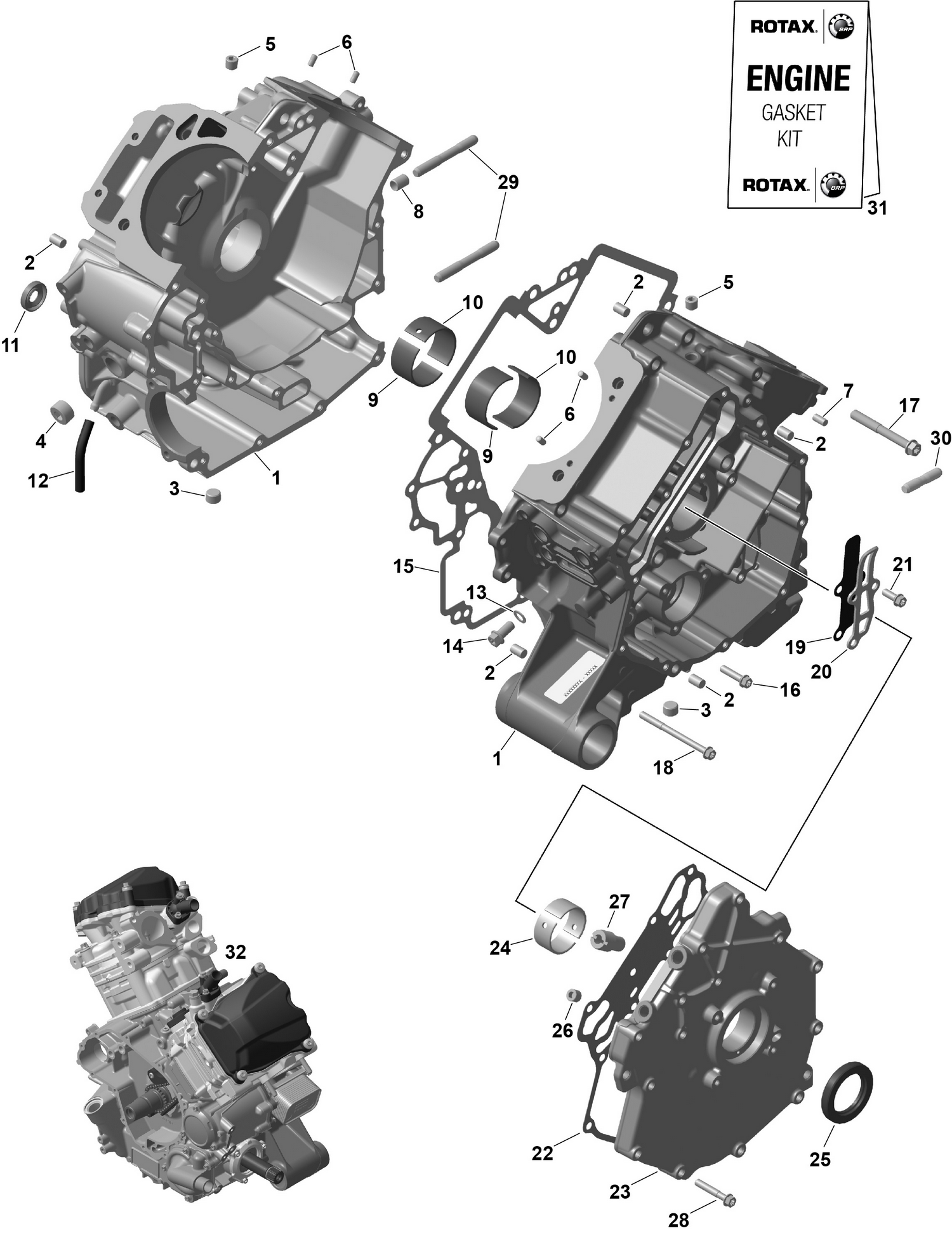 01- ROTAX - Crankcase