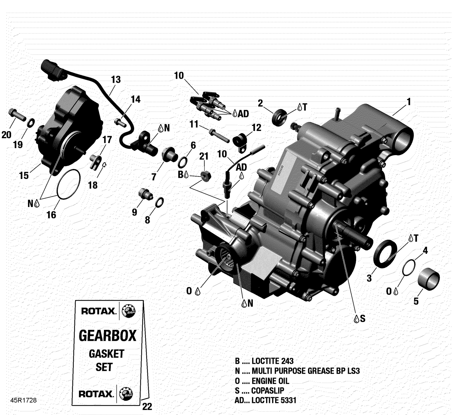 01- Gear Box Assy - 1000R EFI
