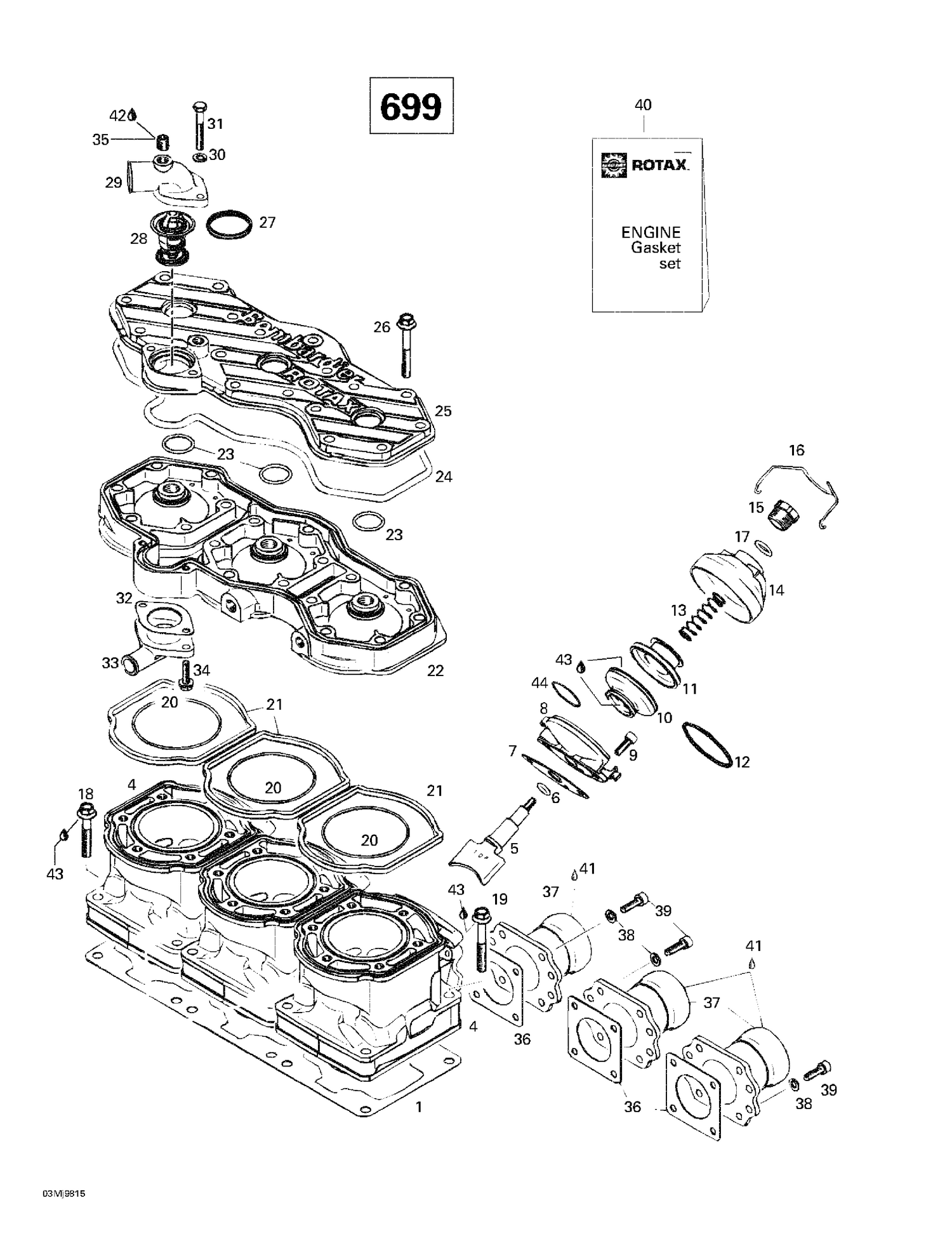 01- Cylinder, Exhaust Manifold (699)