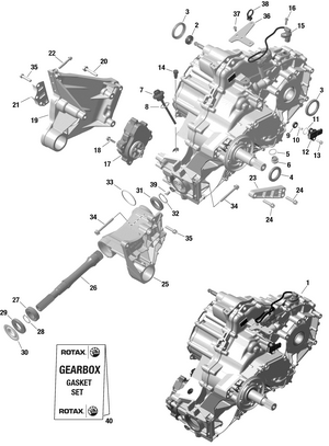 01- Rotax - Gear Box And Components - 509 Schematic