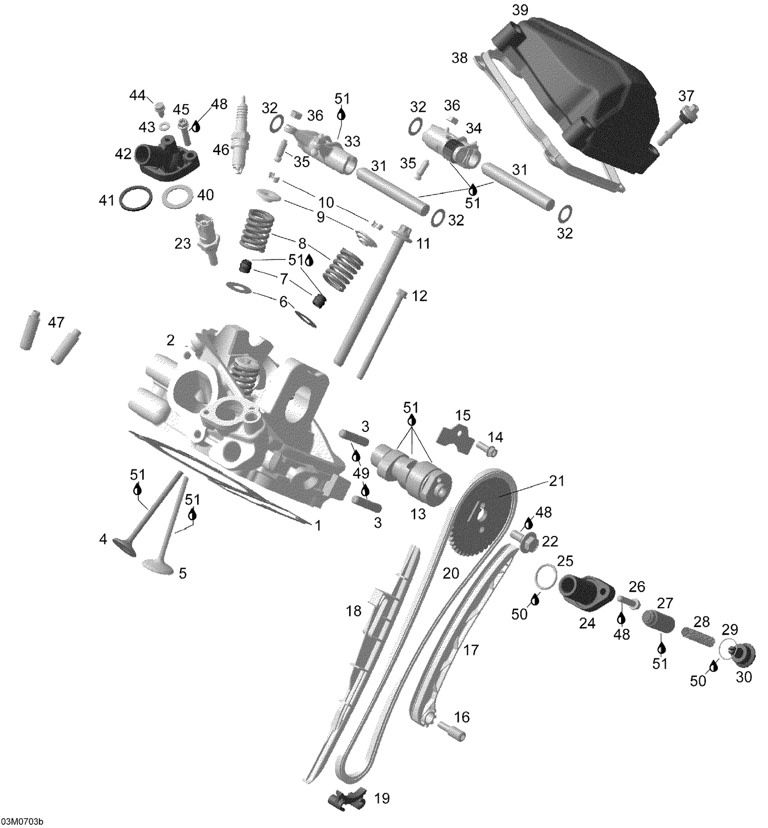 01- Cylinder and Cylinder Head, Rear Side