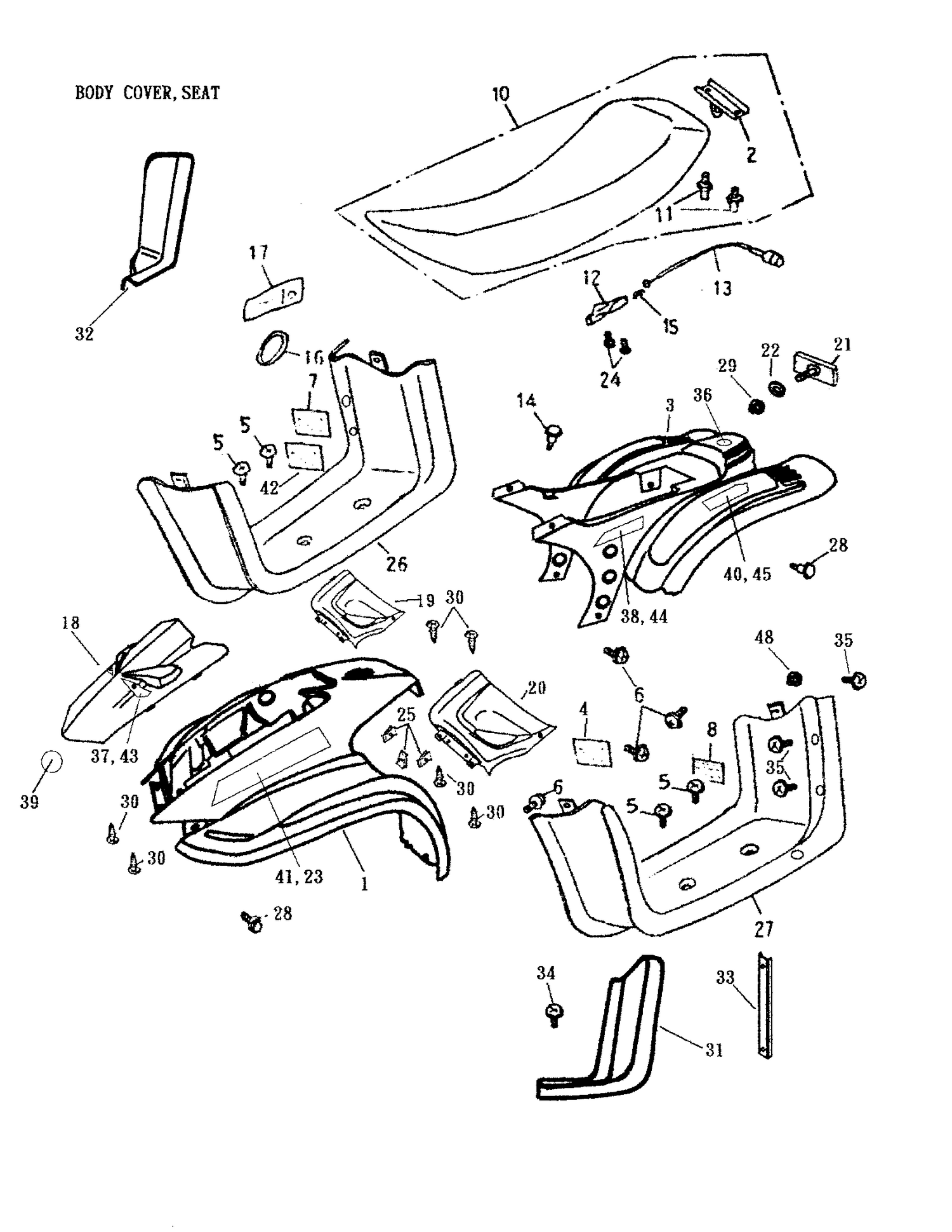 09- Body Cover, Seat 170-15