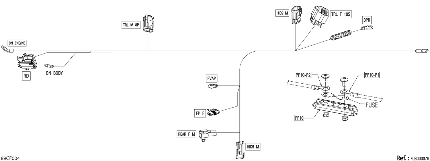 08- Electric - Voltage Regulator Wiring Harness - 710008407