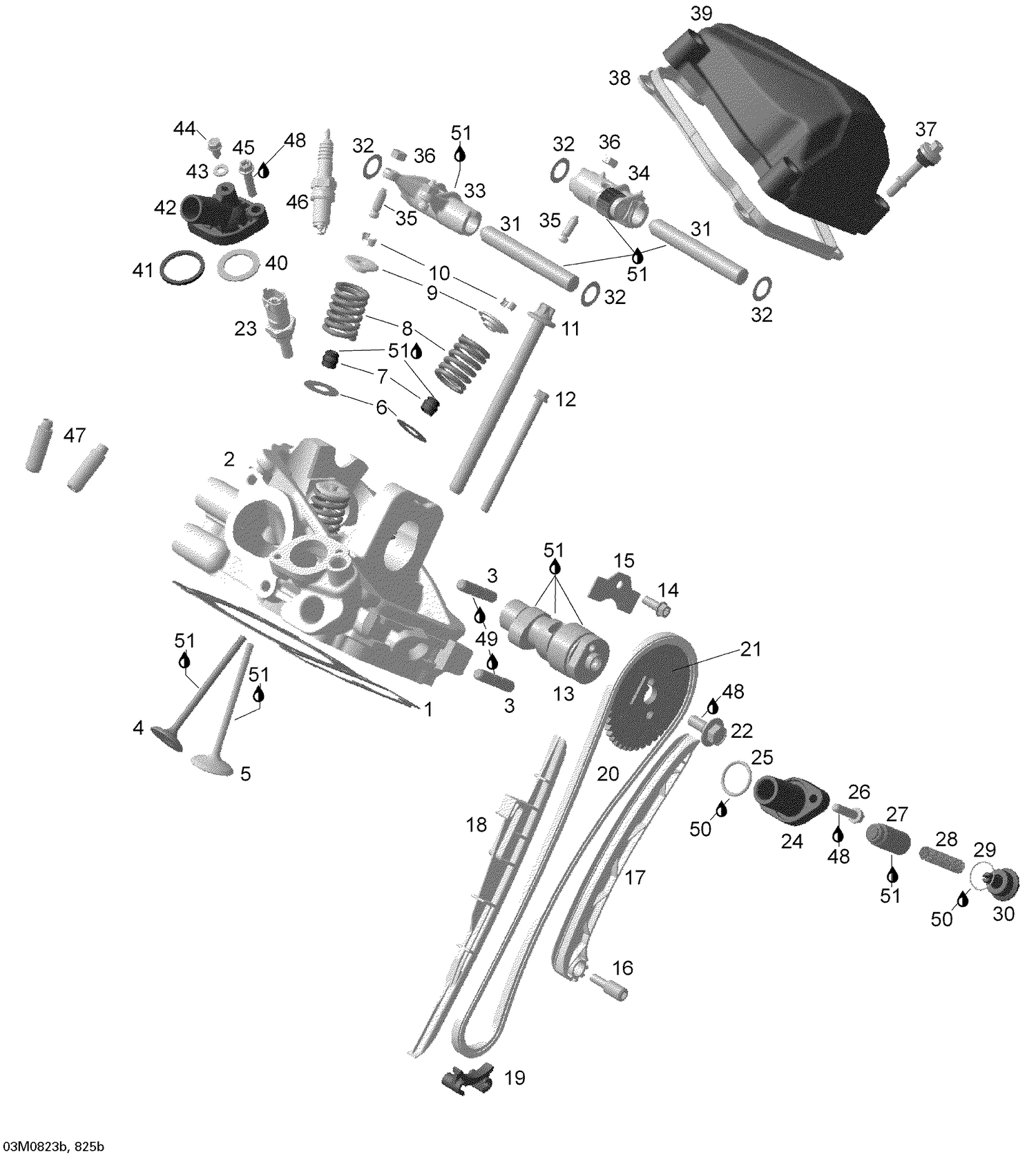 01- Cylinder and Cylinder Head, Rear Side