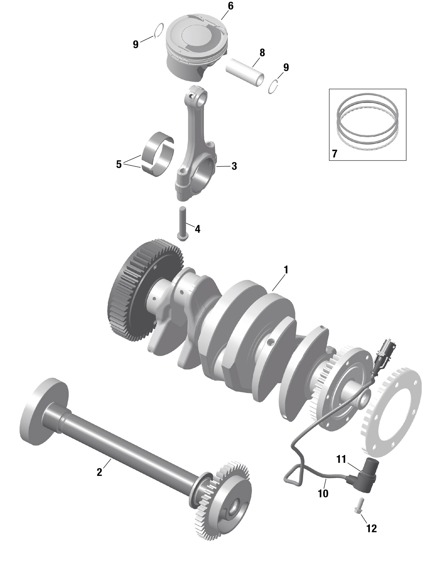 01- ROTAX - Crankshaft and Pistons