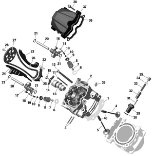 01- Rotax - Front Cylinder Head Schematic