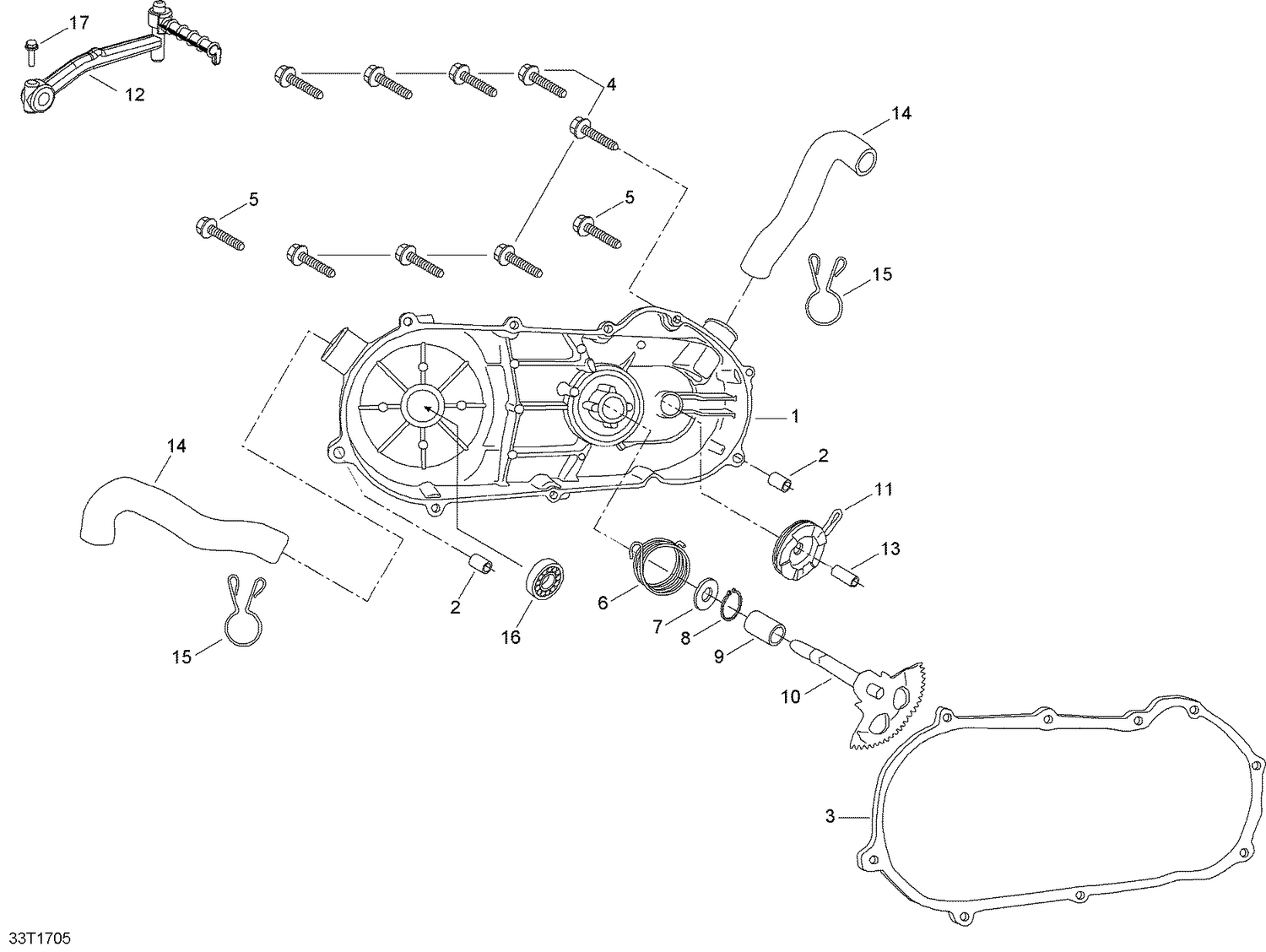 05- CVT Cover And Kick Starter