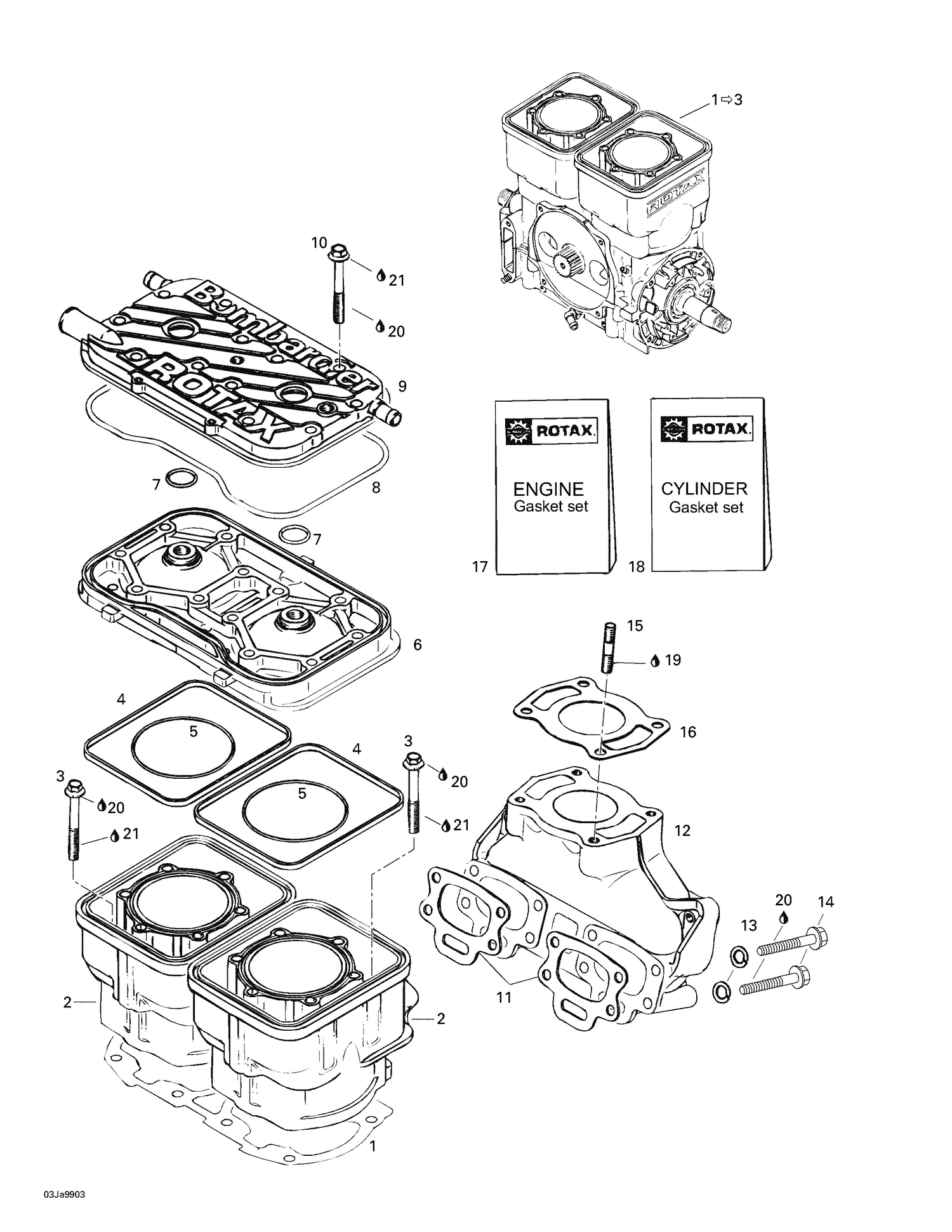 01- Cylinder, Exhaust Manifold