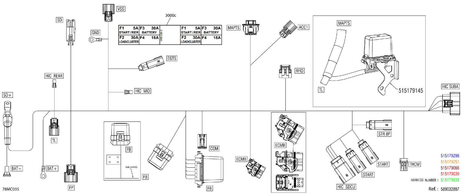 08- Electric - Main Harness - 515179368