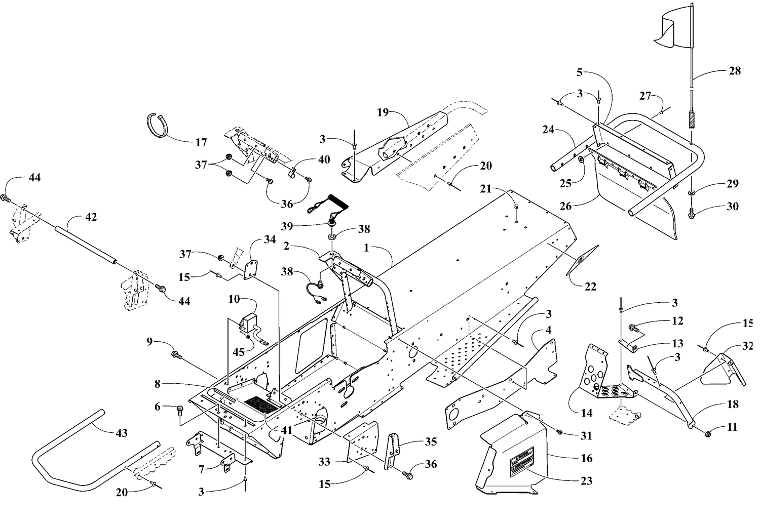 Chassis, Footrest and Rear Bumber