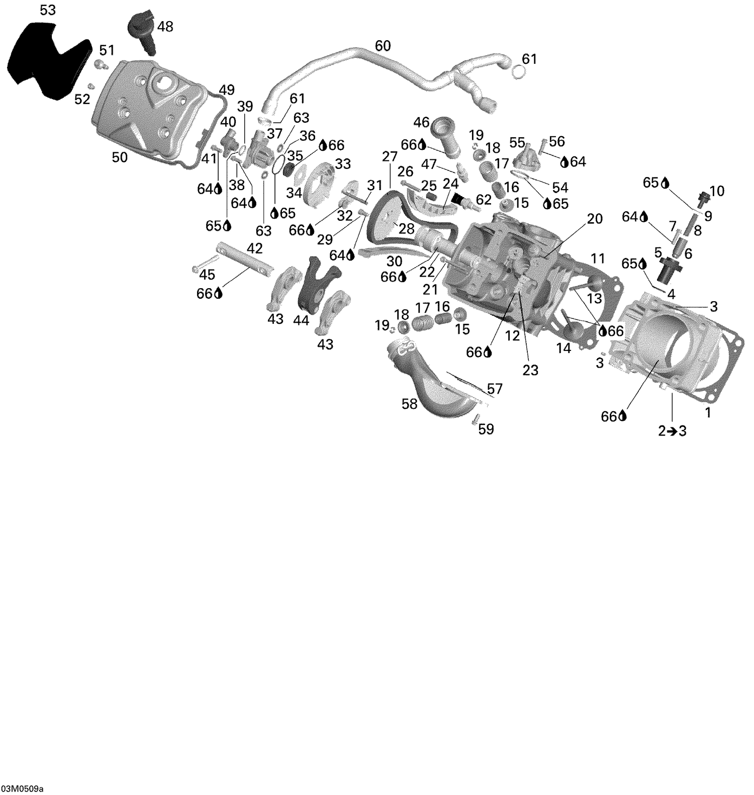 01- Cylinder and Cylinder Head - Front Side
