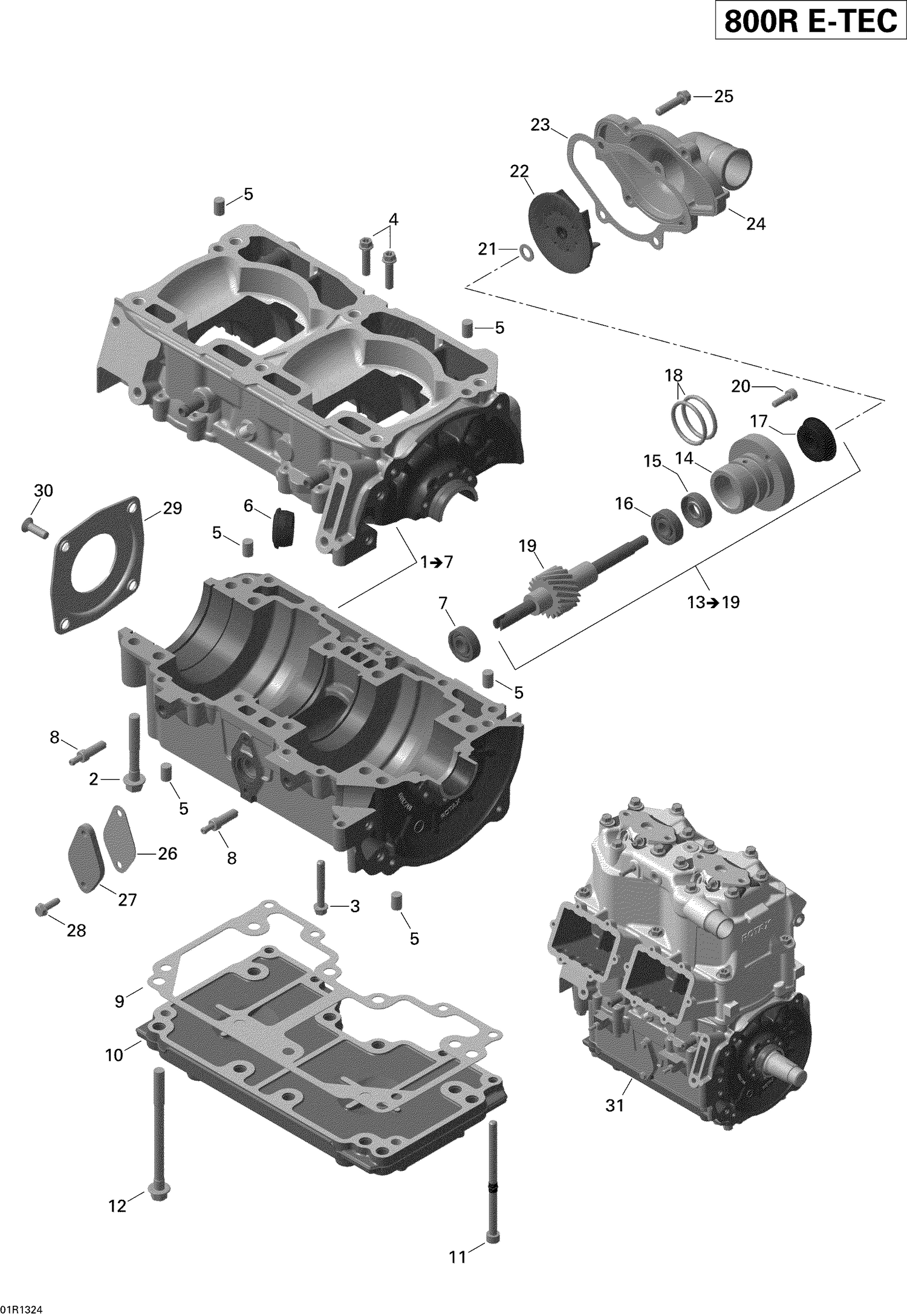 01- Crankcase And Water Pump