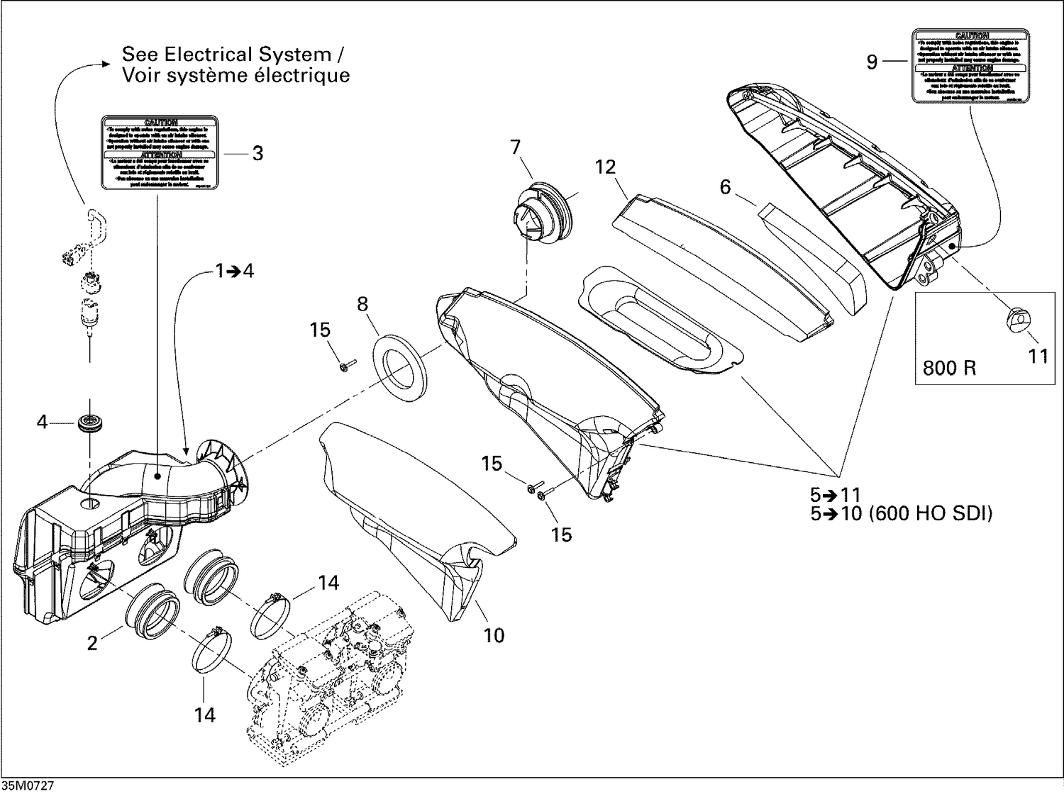 02- Air Intake System 600HO SDI