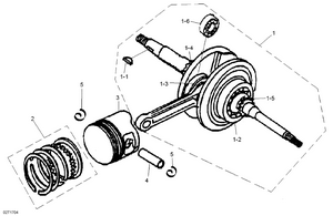 01- Crankshaft And Pistons Schematic