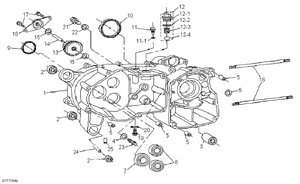 01- Crankcase, Left Schematic