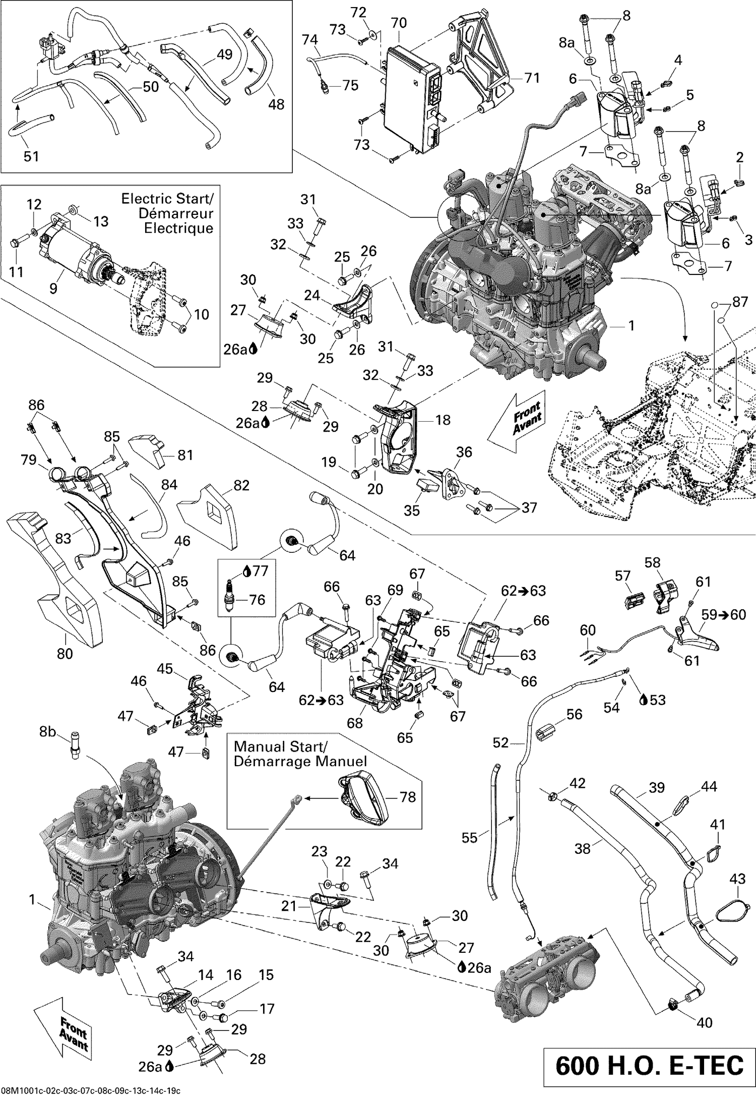 01- Engine And Engine Support 600HO ETEC