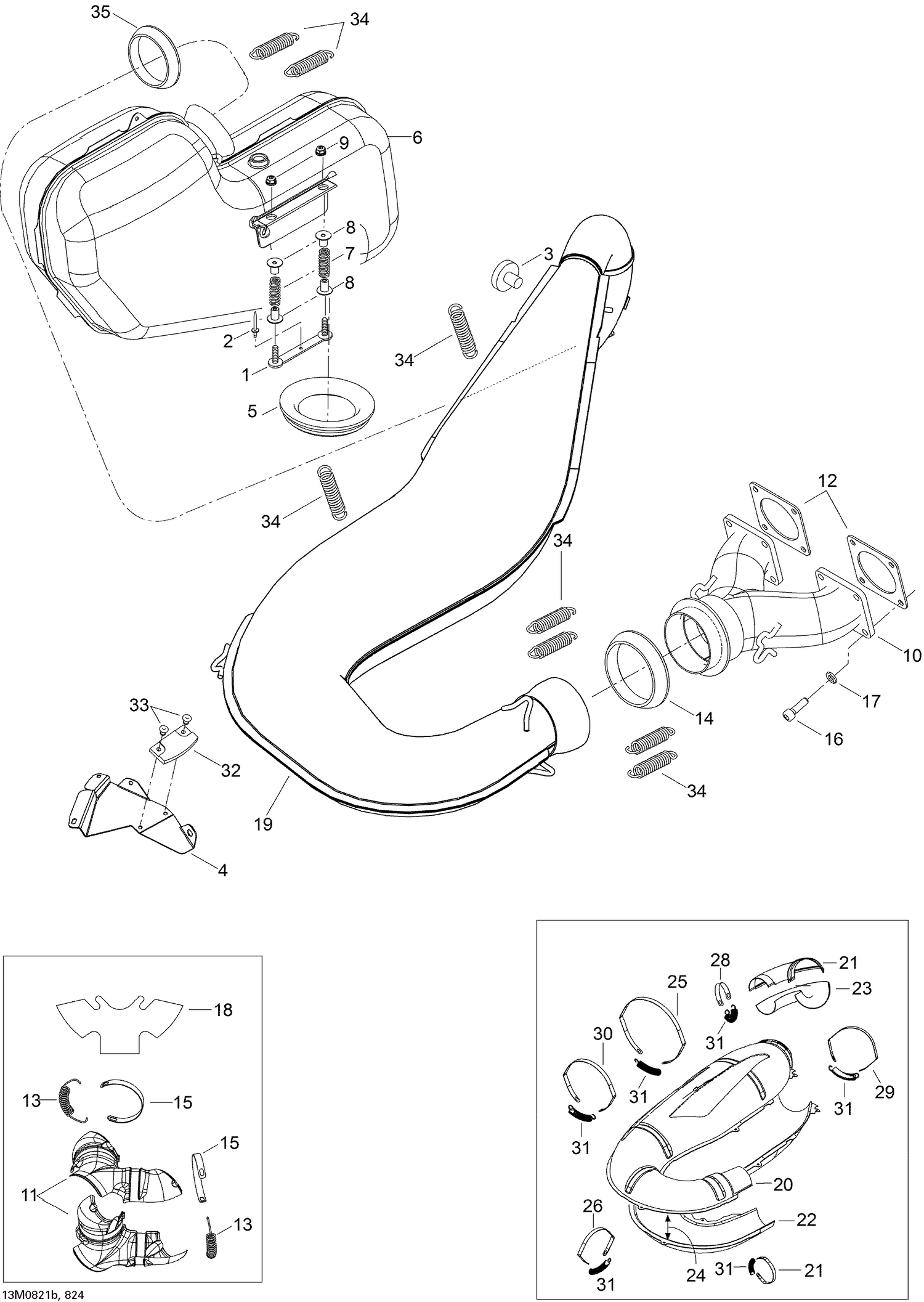 01- Exhaust System 600HO SDI
